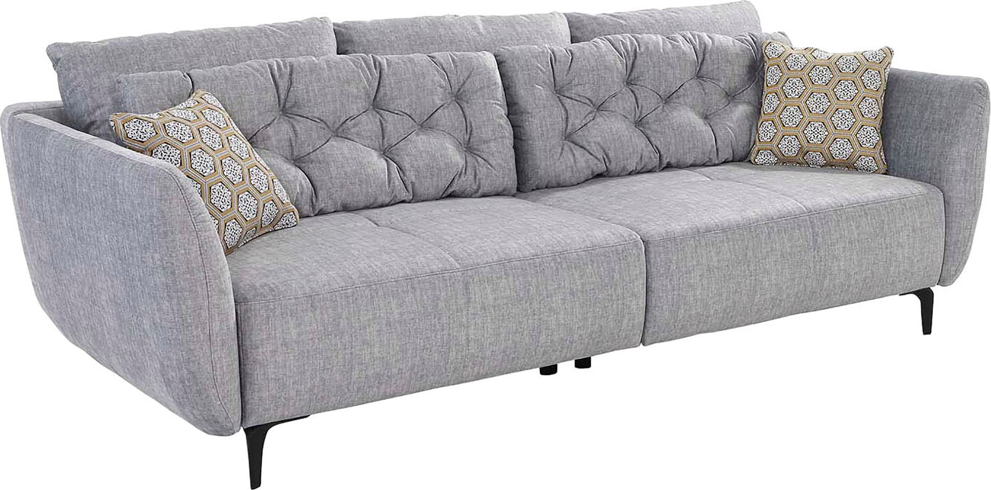Jockenhöfer Gruppe Big-Sofa »Spa, im Retrolook mit Wellenfederung«, und frei im Raum stellbar, inkl. 7 Kissen