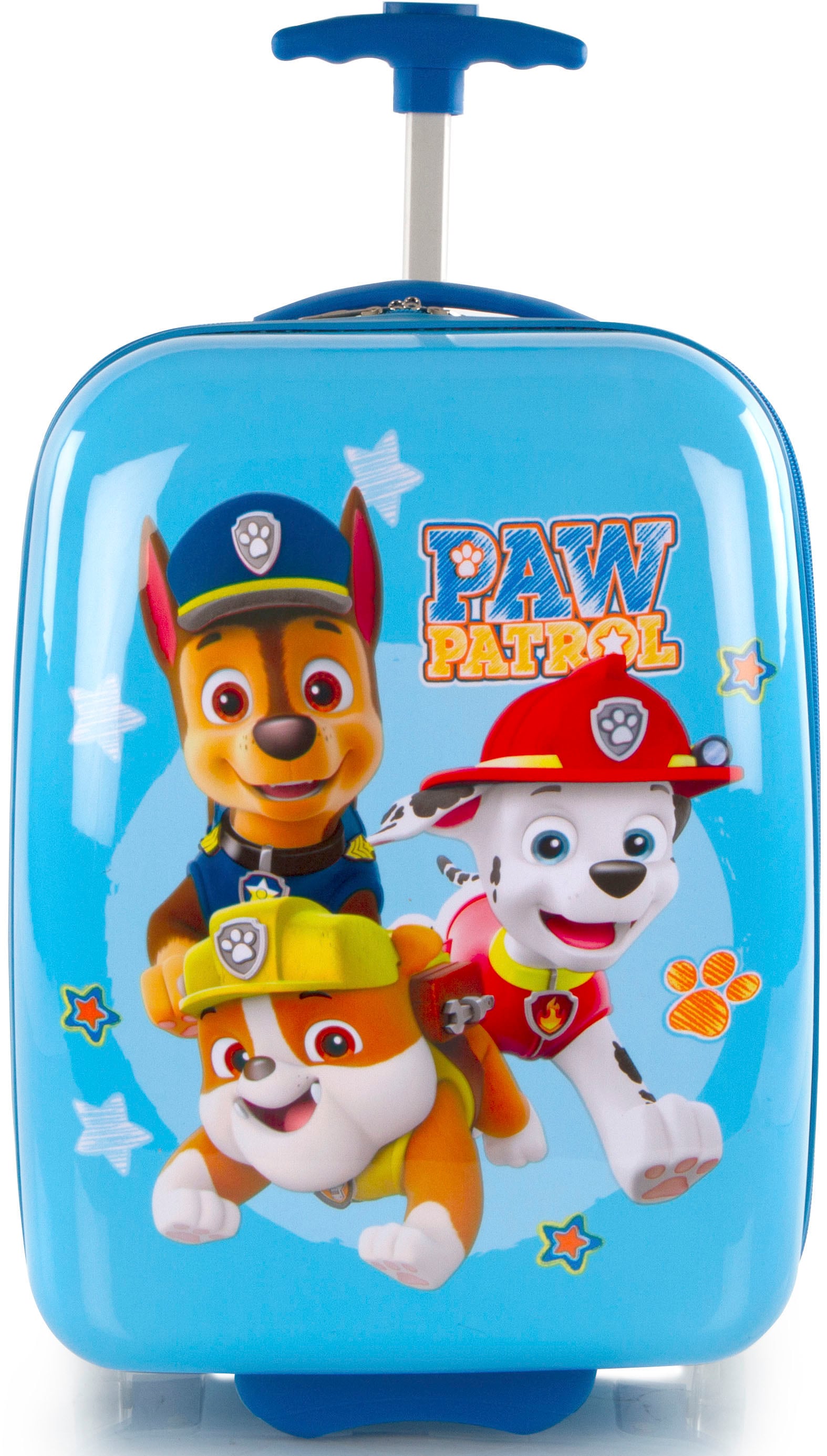 Heys Kinderkoffer »Paw Patrol blau, 46 cm«, 2 St. Rollen, Heys x Joachim Llambi Kindertrolley Kinder Reisegepäck