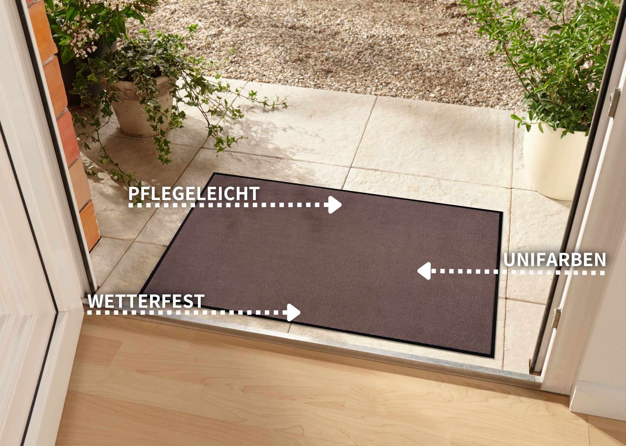 HANSE Home Fussmatte »Triton«, rechteckig, 7 mm Höhe, Schmutzfangmatte, Türmatte, In- und Outdoor, Läufer, waschbar
