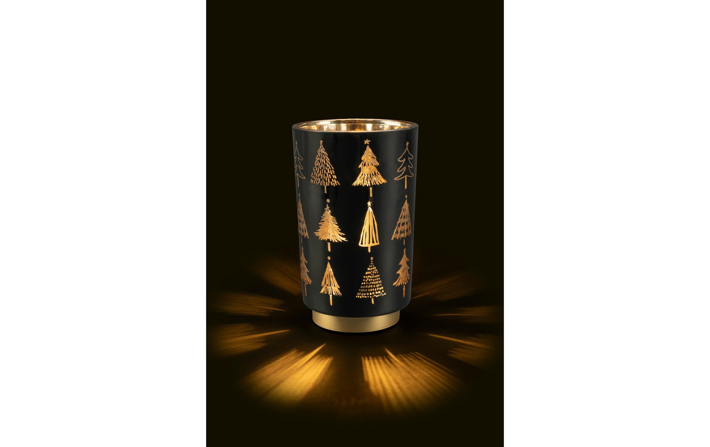 STT Laterne "Glas Black tree Lantern M"
