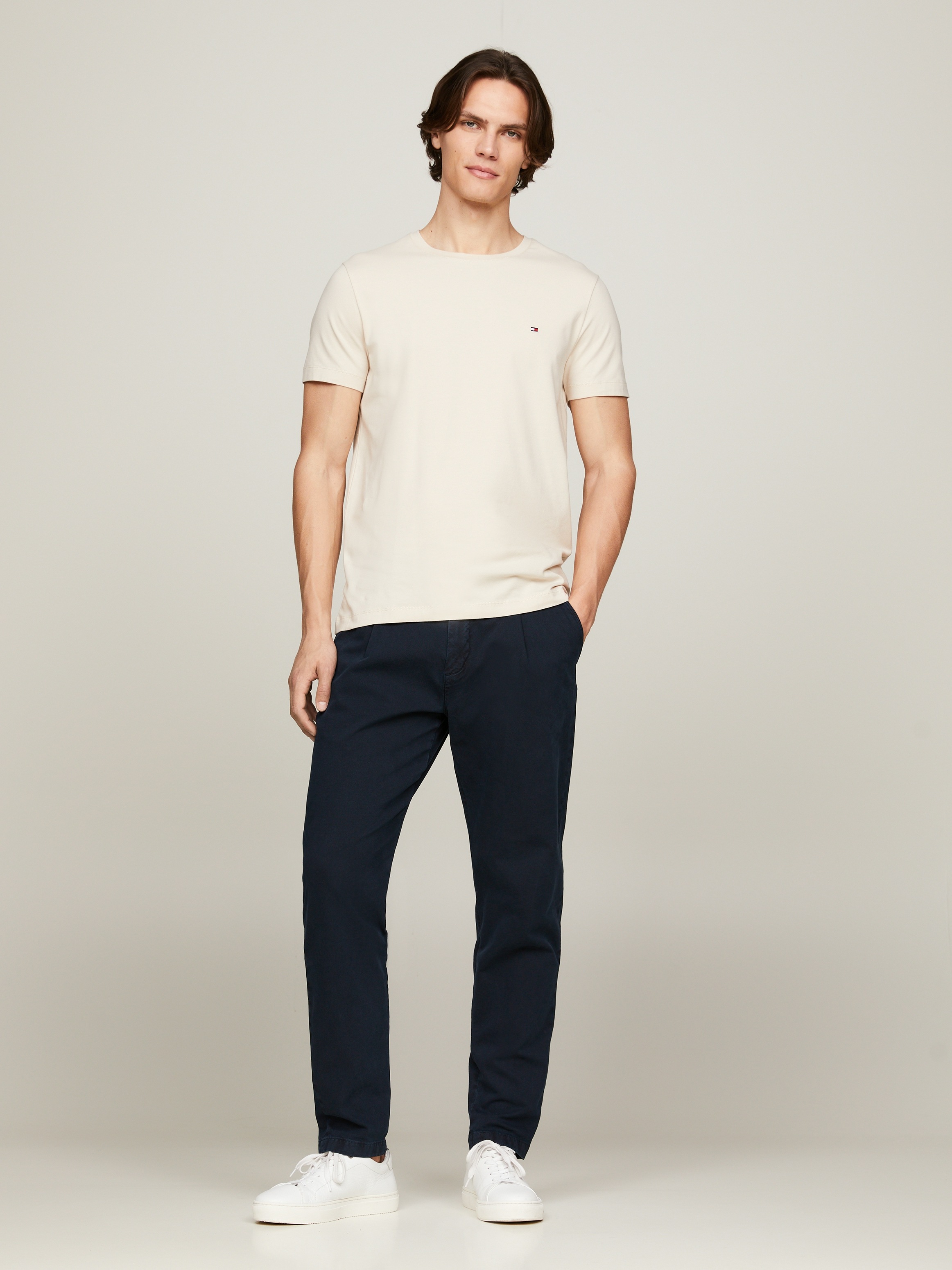 Tommy Hilfiger T-Shirt »STRETCH SLIM FIT TEE«, mit Rundhalsausschnitt