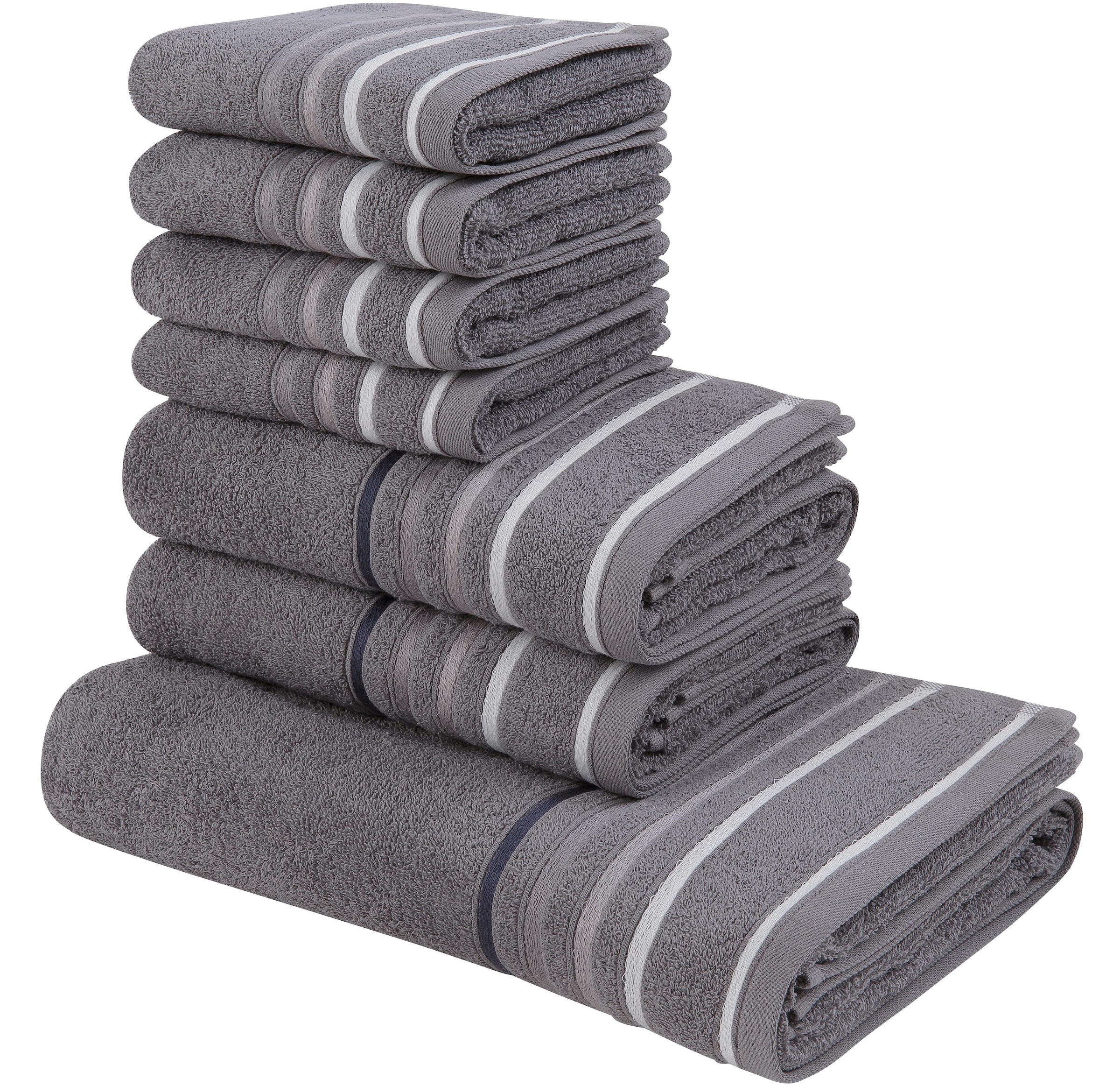my home Handtuch Set »Niki«, Set, 7 tlg., Walkfrottee, Handtuchset mit  mehrfarbiger Streifenbordüre, aus 100% Baumwolle online shoppen |  Jelmoli-Versand | Handtuch-Sets