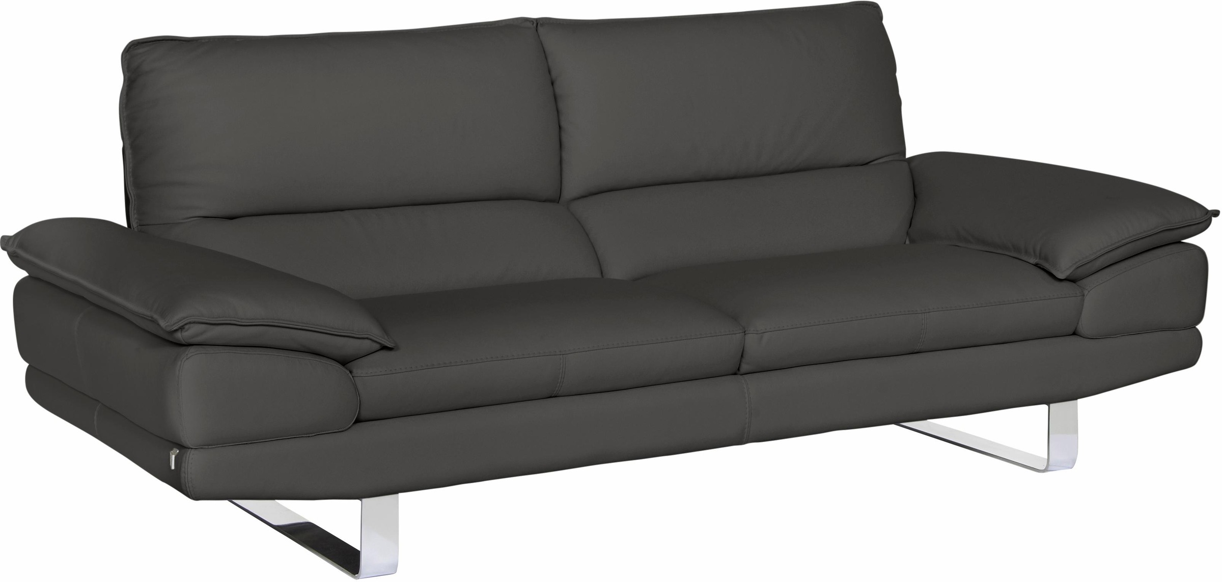 CALIA ITALIA 3-Sitzer »Dave, Sitzkomfort der Extraklasse, tolle Details«, Designsofa auf Kufenfuss, in zwei Lederqualitäten