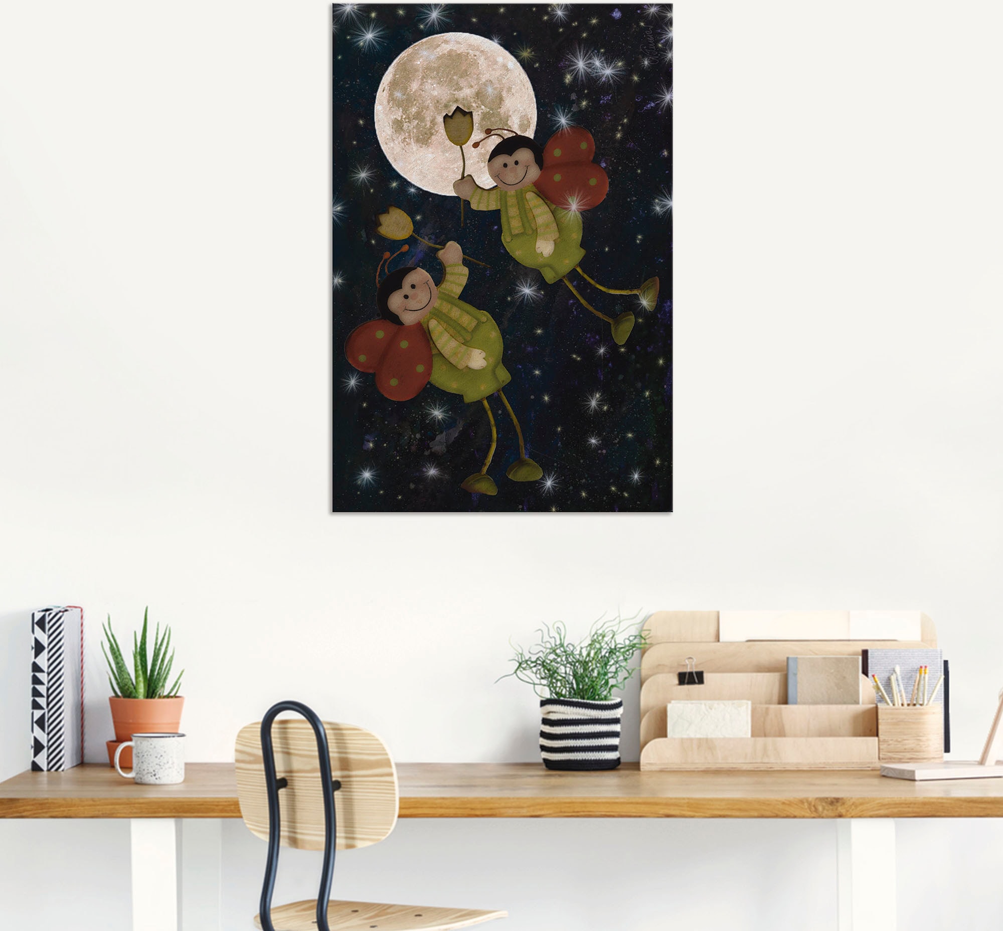 Grössen St.), oder in Artland Wandbild Alubild, Poster Jelmoli-Versand (1 Wandaufkleber als | »Flug versch. Mond«, Leinwandbild, Märchenbilder, zum online kaufen