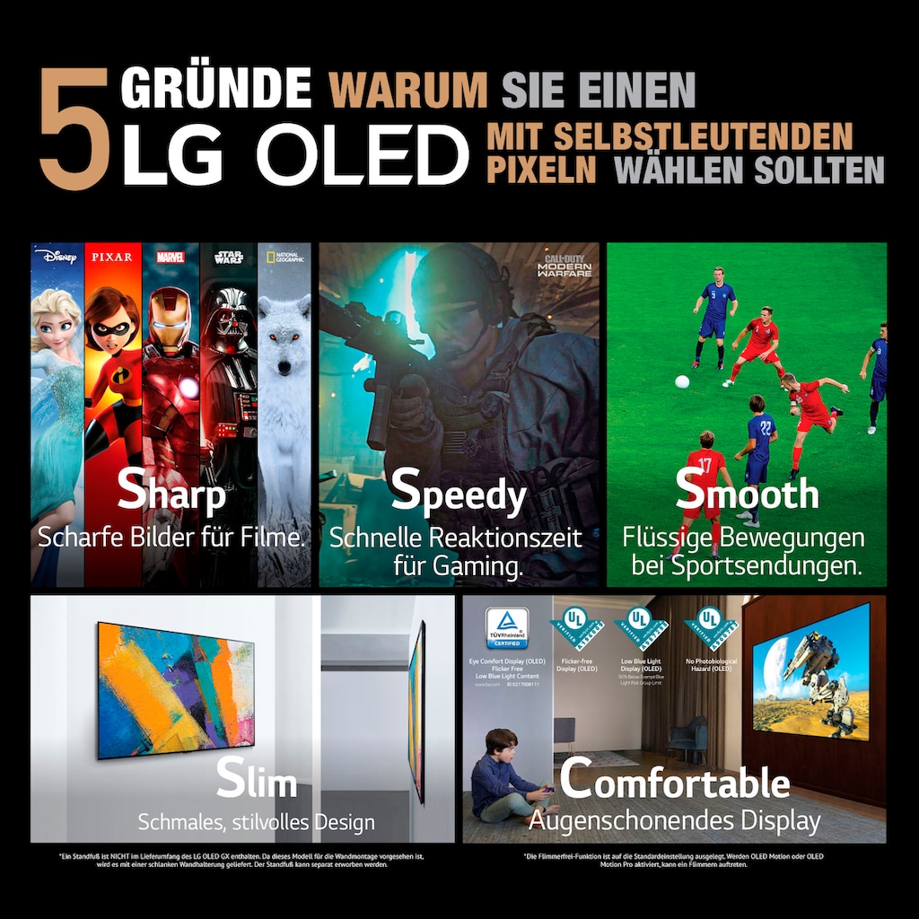 LG OLED-Fernseher »OLED65G19LA«, 164 cm/65 Zoll, 4K Ultra HD, Smart-TV, OLED evo,α9 Gen4 4K AI-Prozessor,Dolby Vision & Dolby Atmos