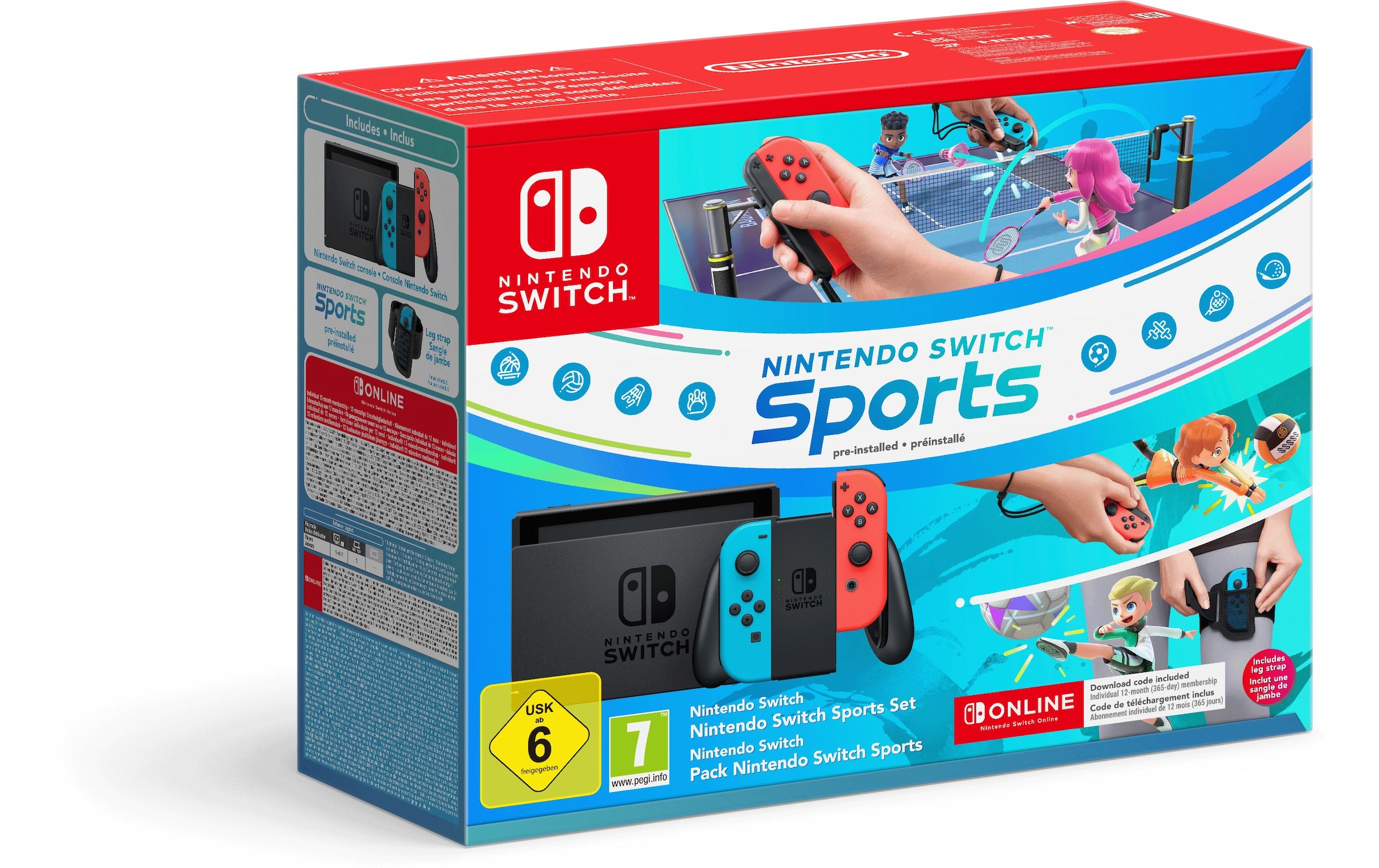 Spielekonsole »Rot/Blau & Switch Sports«