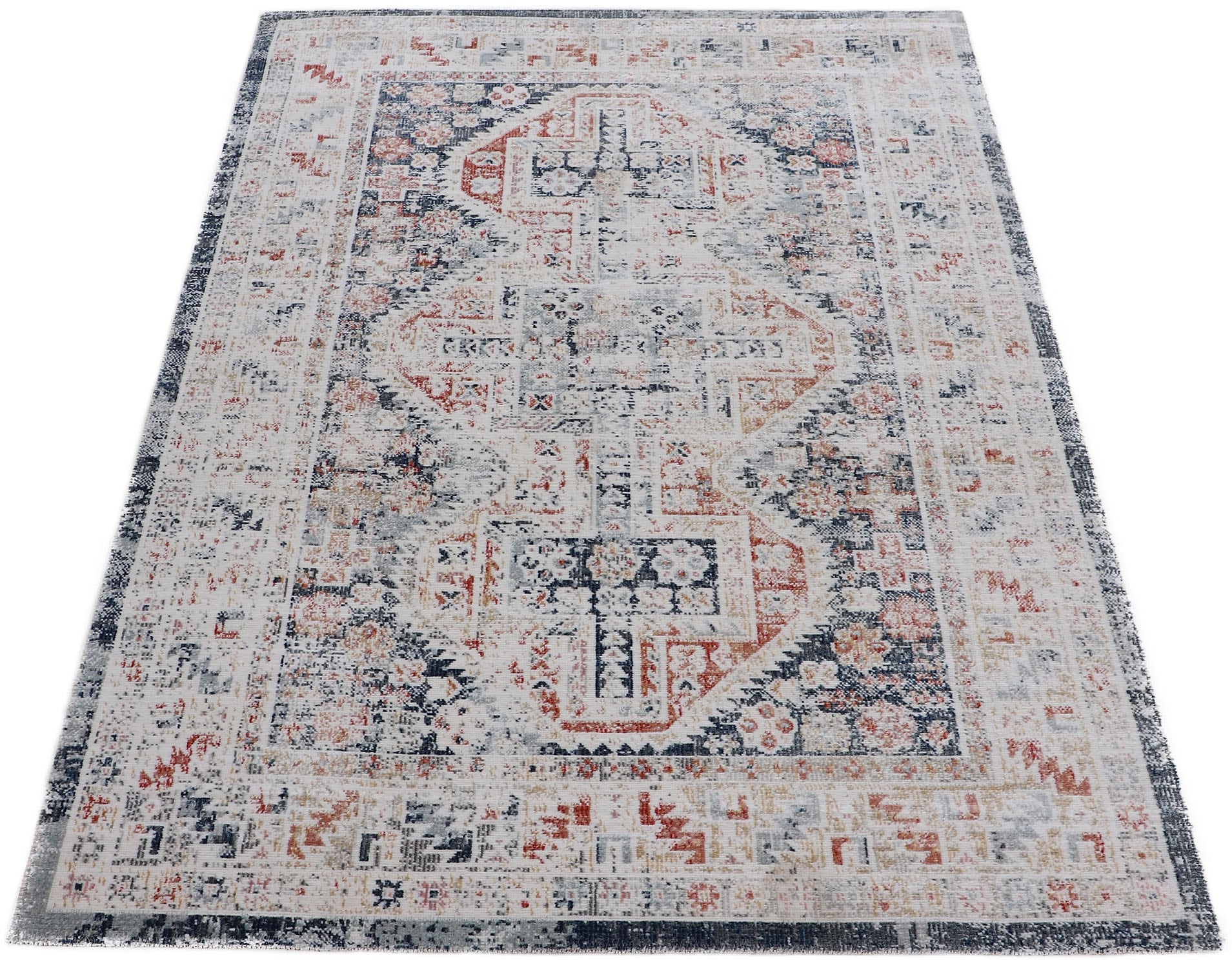 carpetfine Teppich »Rina«, rechteckig, 3 mm Höhe, Orient Vintage Look, Wohnzimmer