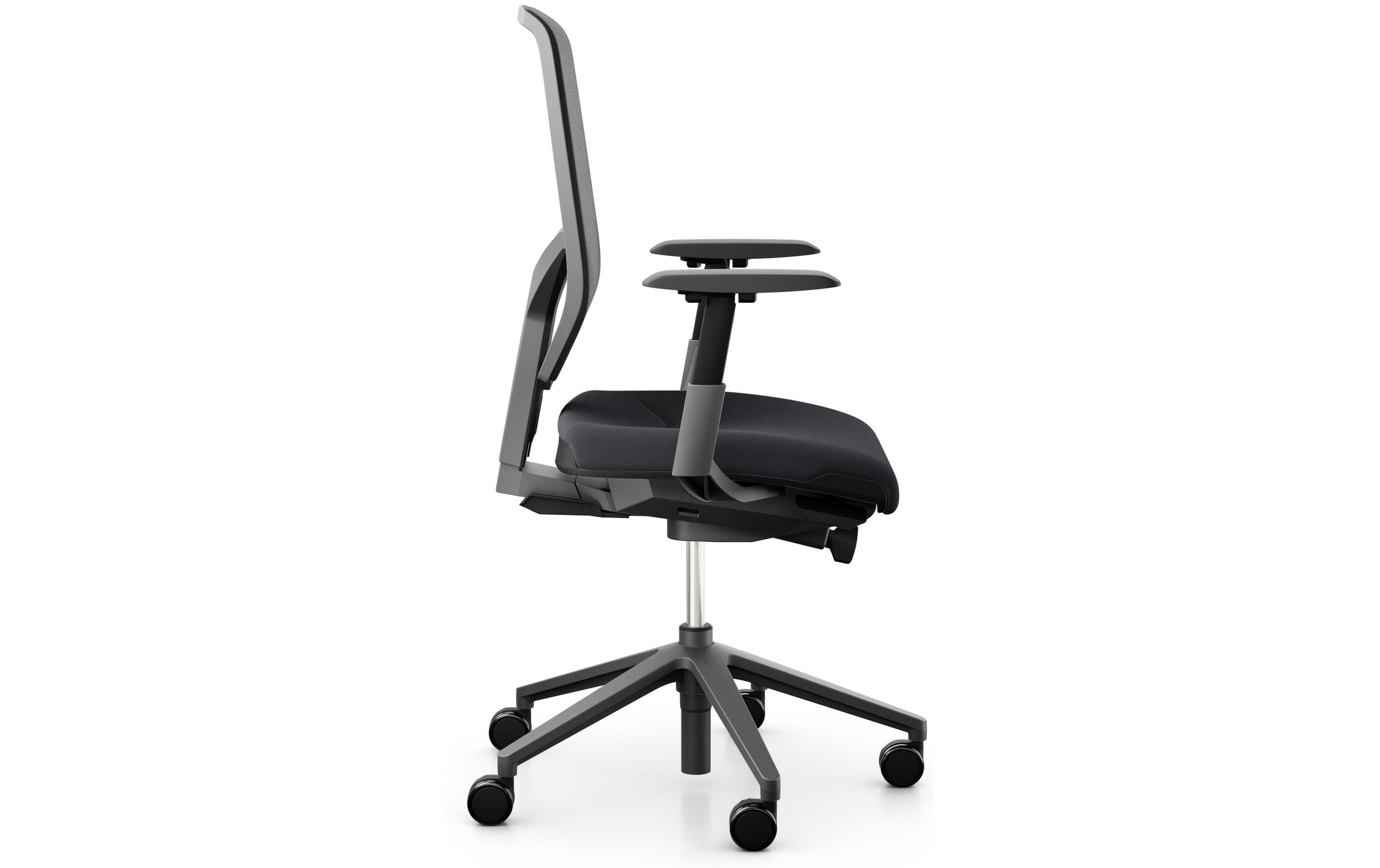 Giroflex Schreibtischstuhl »68 mit Netzrücken und Armlehnen, Charcoal«