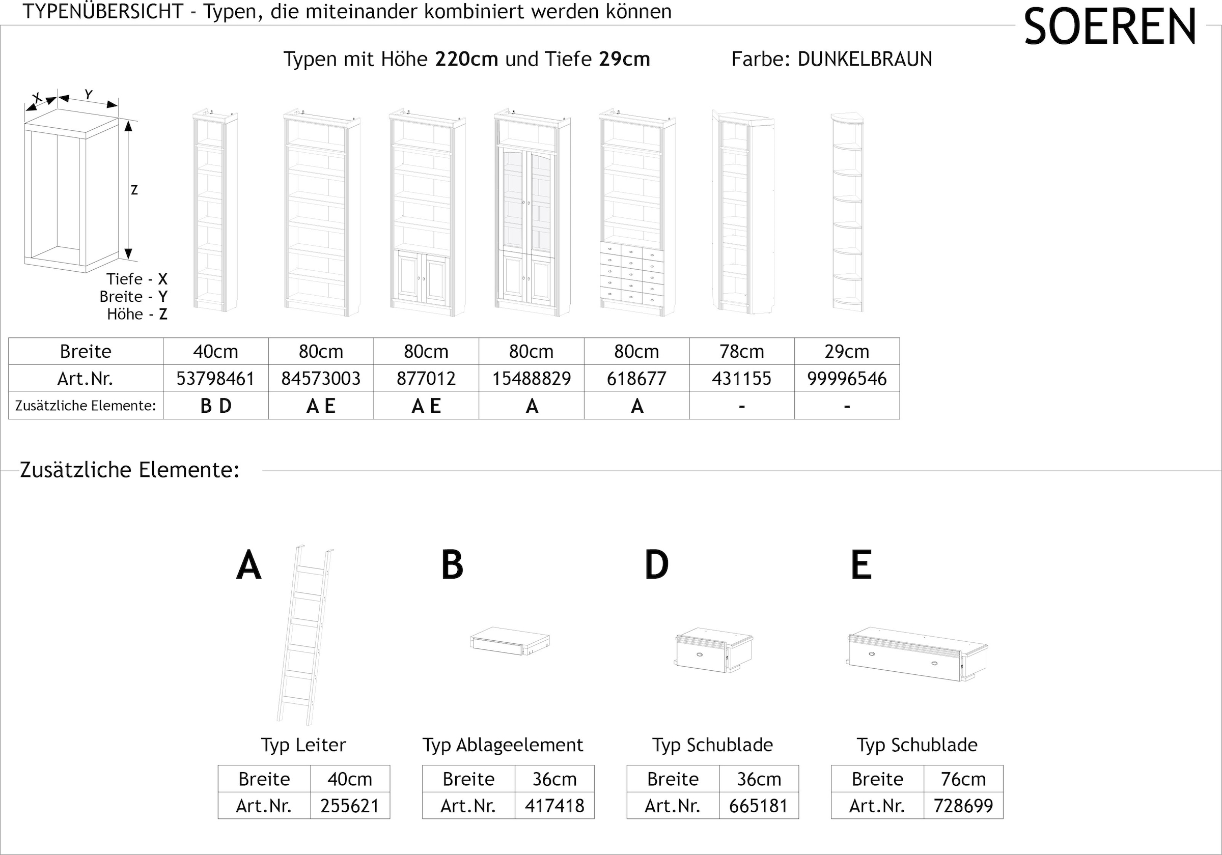 Home affaire Bücherregal »Soeren«, aus massiver Kiefer, Höhe 220 cm, mit 2 Holztüren, viel Stauraum