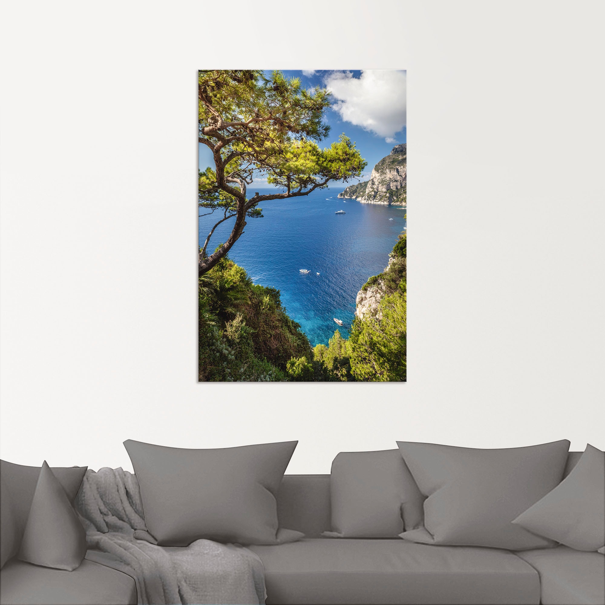 | bestellen Wandbild Capri, Masullo, Bilder, (1 Artland St.) »Punta Italien«, Meer Insel Jelmoli-Versand online de