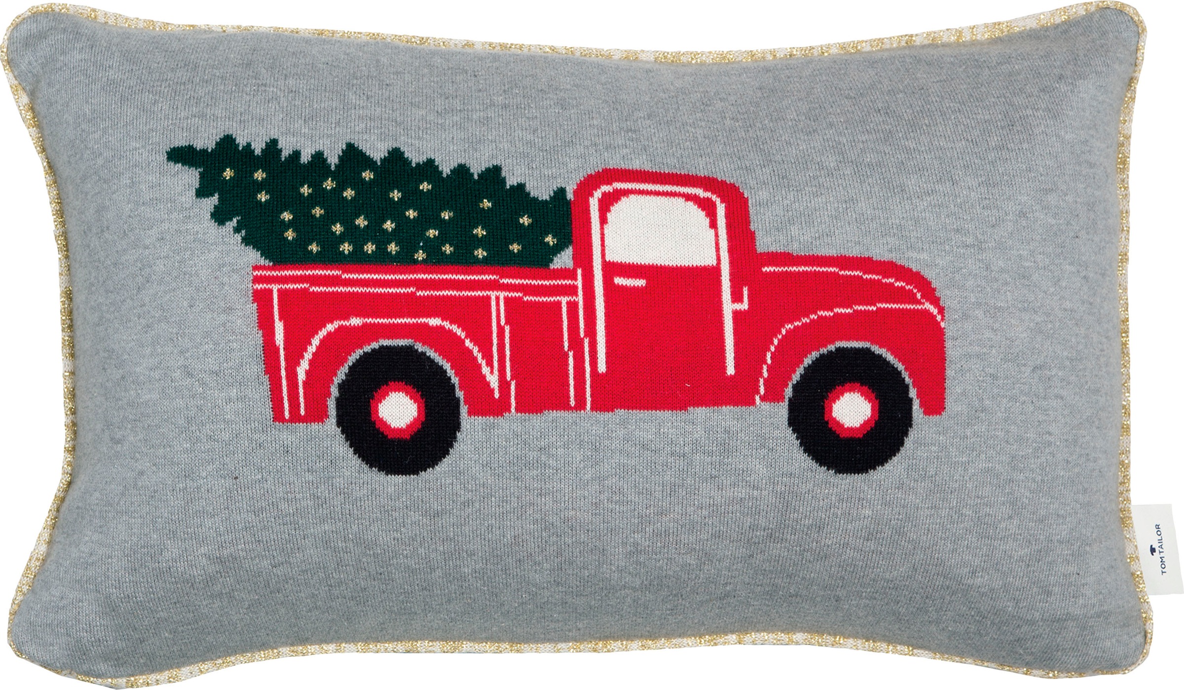 TOM TAILOR HOME Dekokissen »Christmascar«, gemustert, Reissverschluss ...