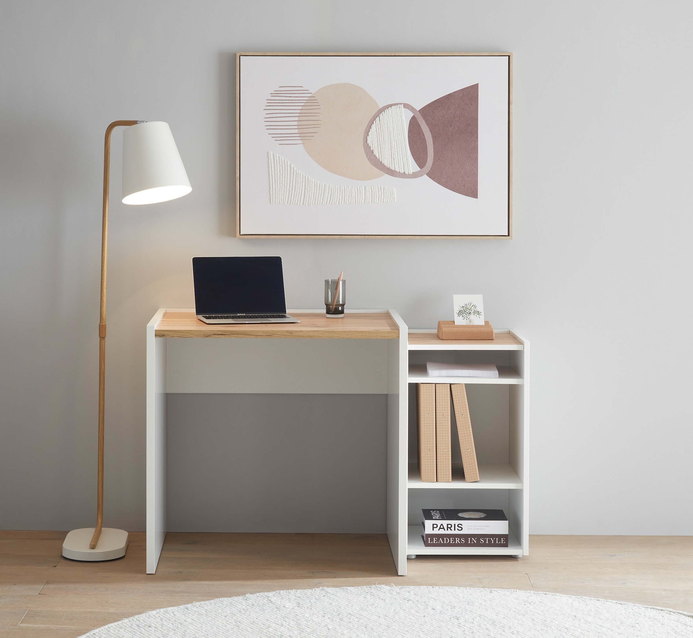 INOSIGN Schreibtisch »CiTY/GiRON«, moderner Computertisch, wohnliches Home Office, Breite 80 oder 143 cm