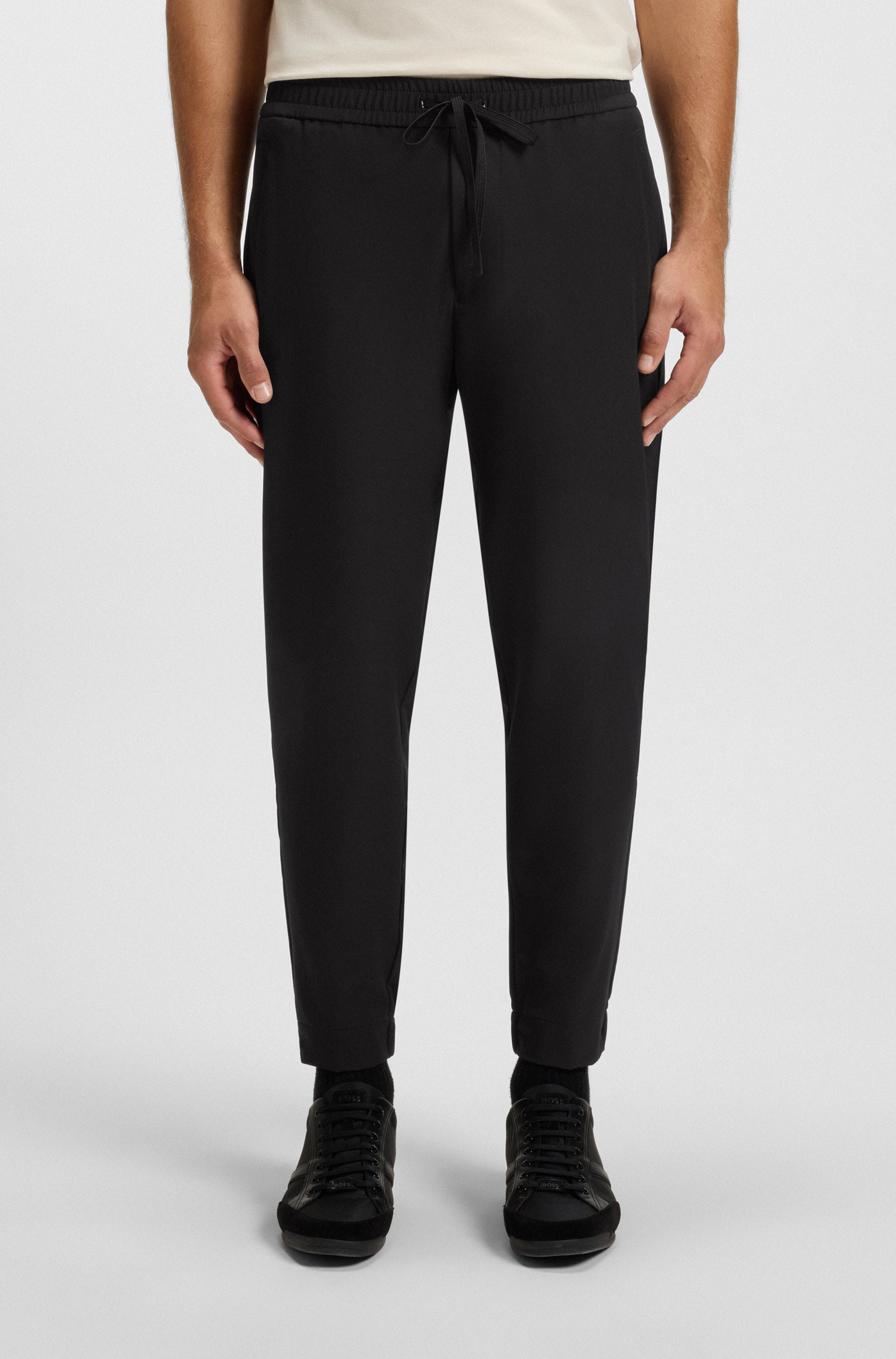 BOSS GREEN Stretch-Hose »T Flex« mit elastischem Bund und Kordelzug Stretchhose Businesshose