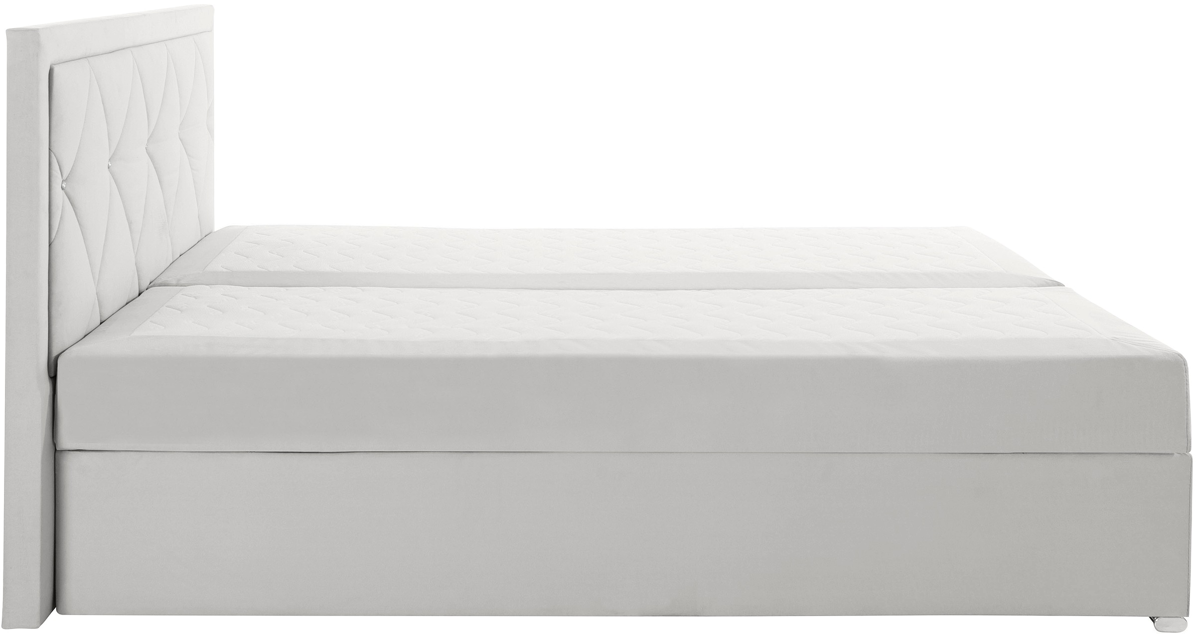 Leonique Boxbett »Alfie, Bestseller, wahlweise mit Bettkasten«, mit Strasssteinen im Kopfteil, H2, H3 und H4 wählbar