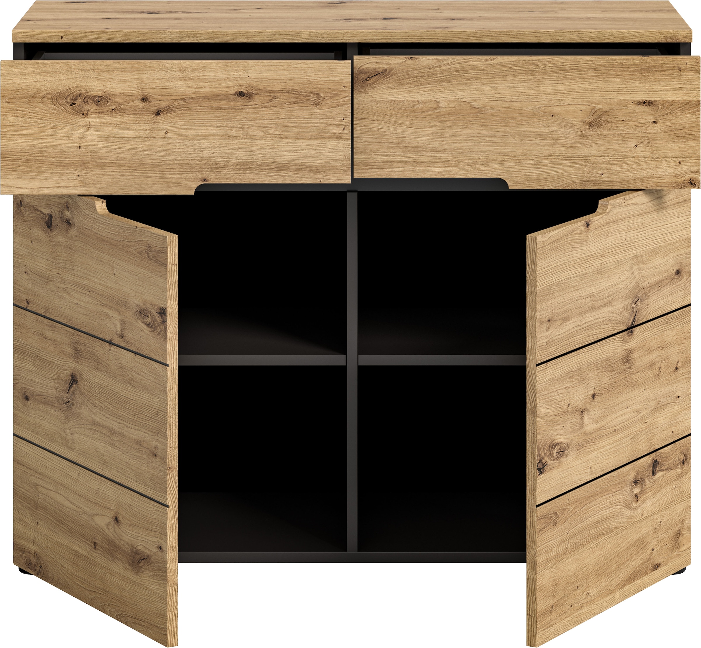 INOSIGN Kommode »REHAT, TOPSELLER!, Breite 100cm, 2 Türen, 2 Schubkästen, 4 Fächer«, Schuhschrank, Schuhkommode, Garderobenschrank, Anrichte