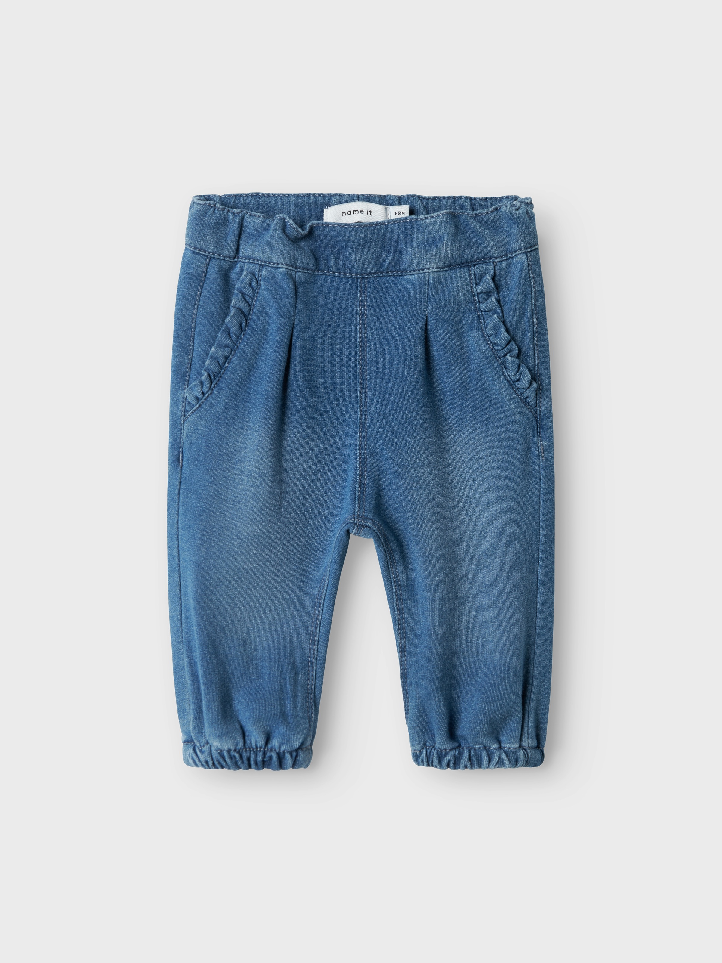 Name It Sweatjeans »NBFBELLA ROUND JEANS 6101-TR NOOS« mit coolen Abriebeffekten