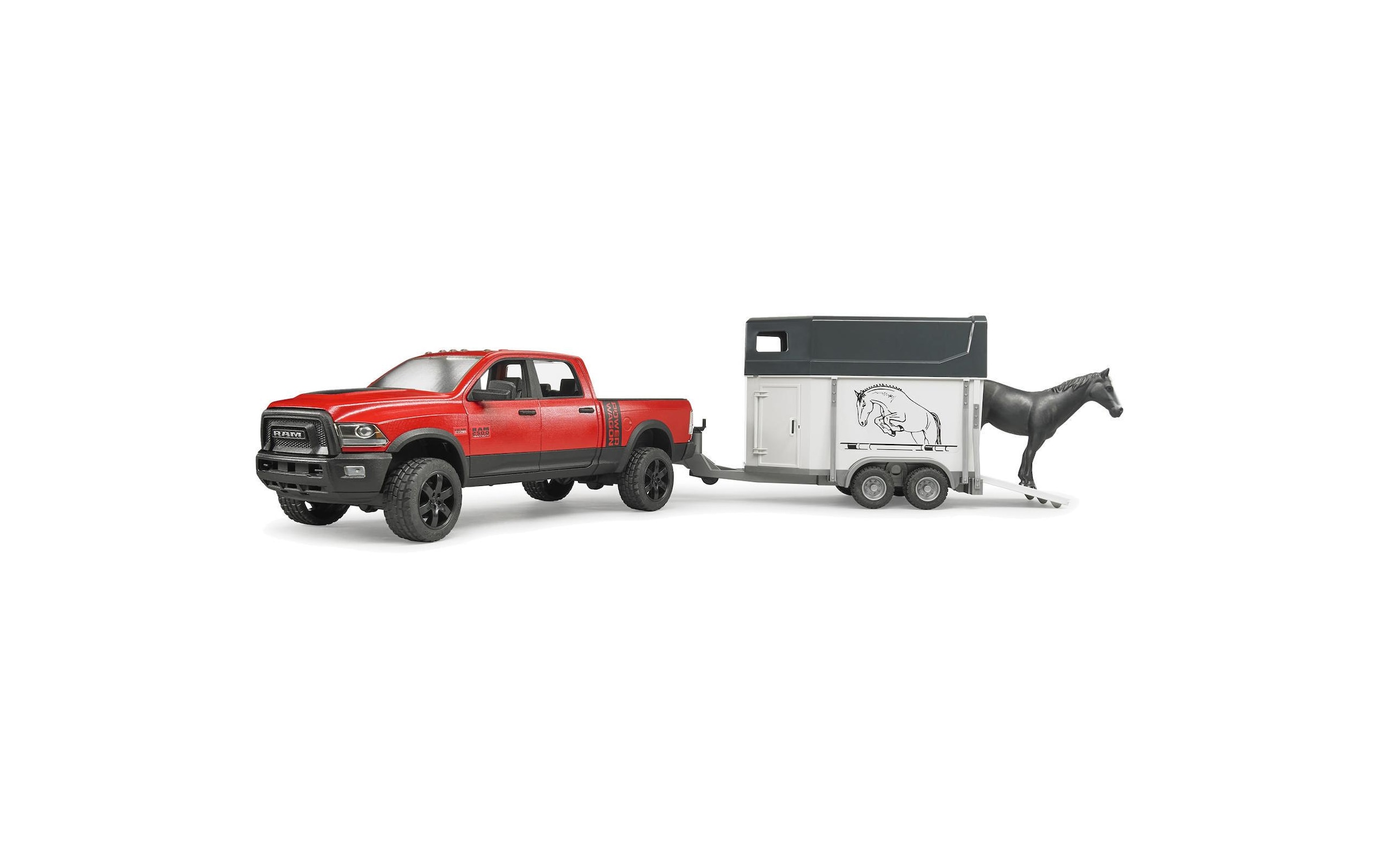 Bruder® Spielzeug-Auto »RAM 2500 Power Wagon Pferdeanhänger«, (Set)