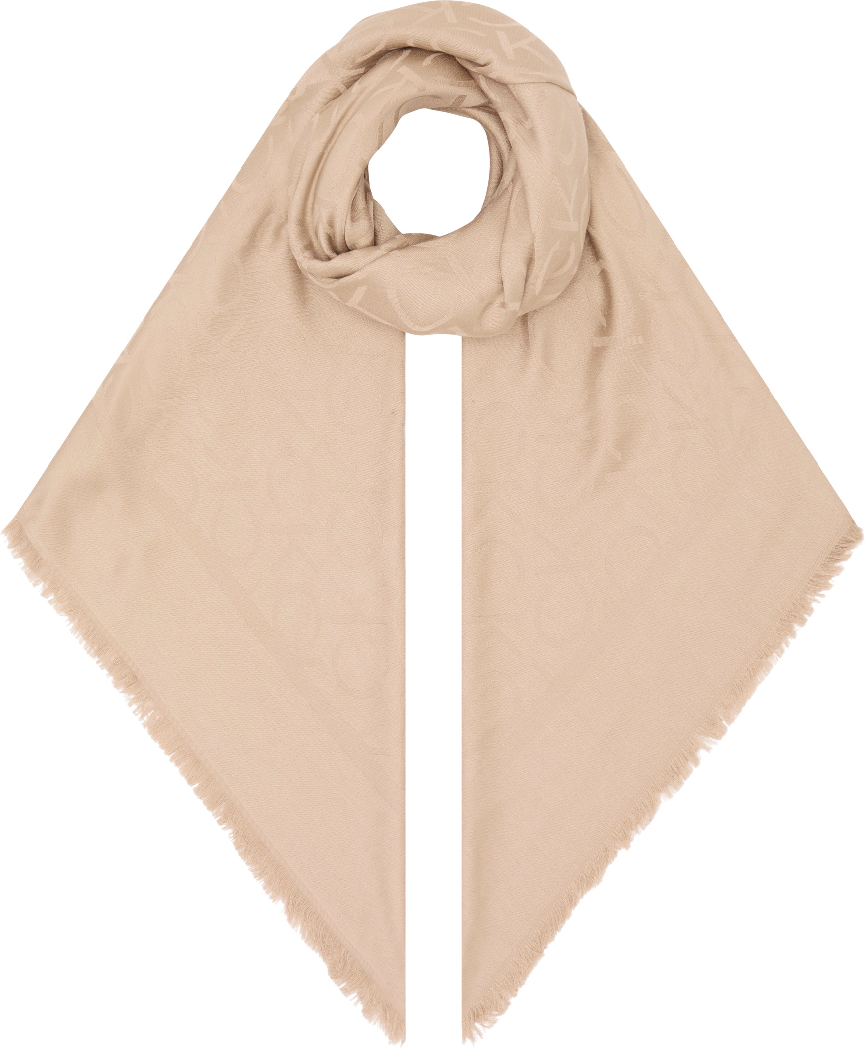 Calvin Klein Schal »SHINY JACQUARD MONOGRAM SQUARE« mit Logo-Jacquardmuster