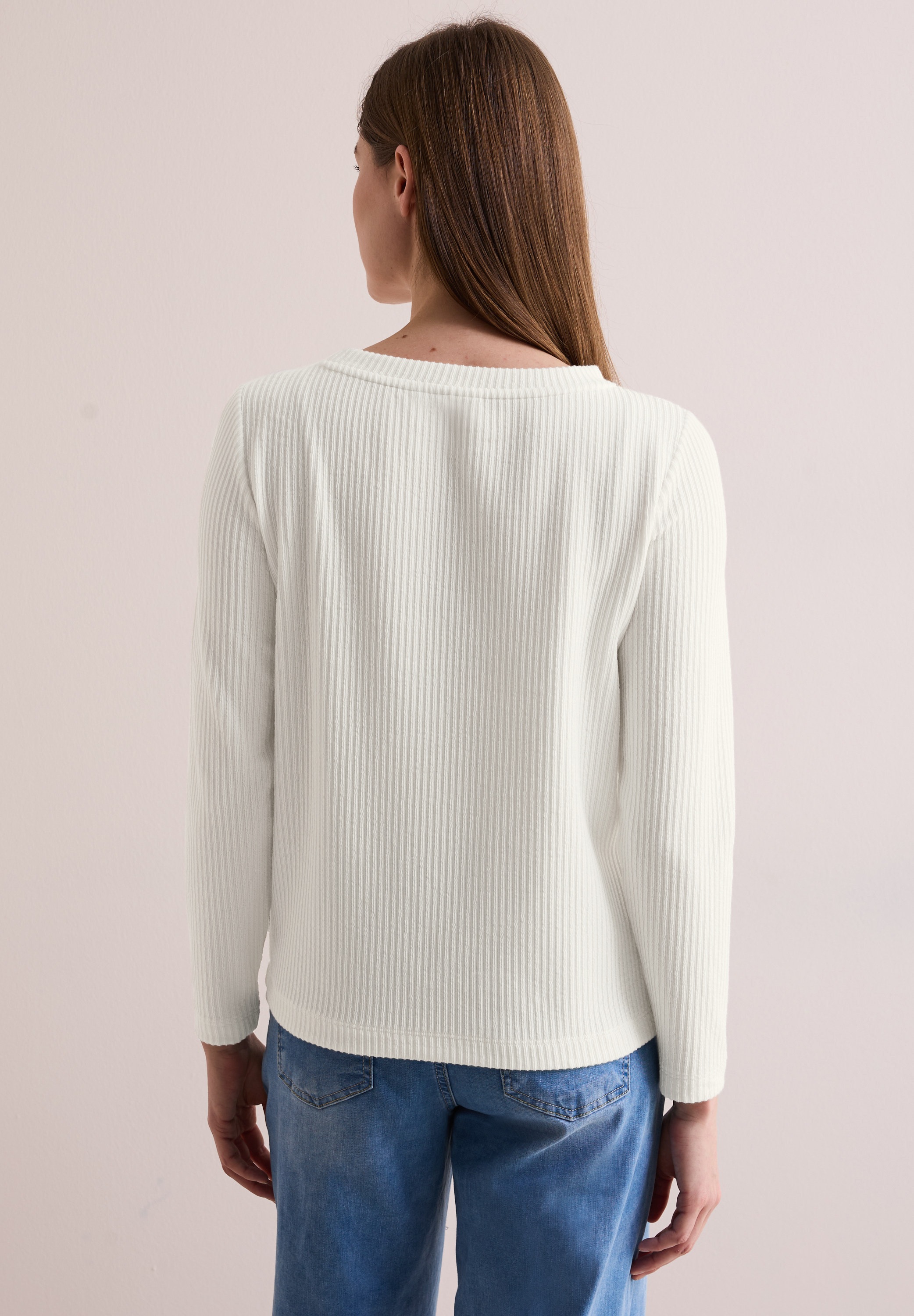 Cecil Langarmshirt, mit Struktur