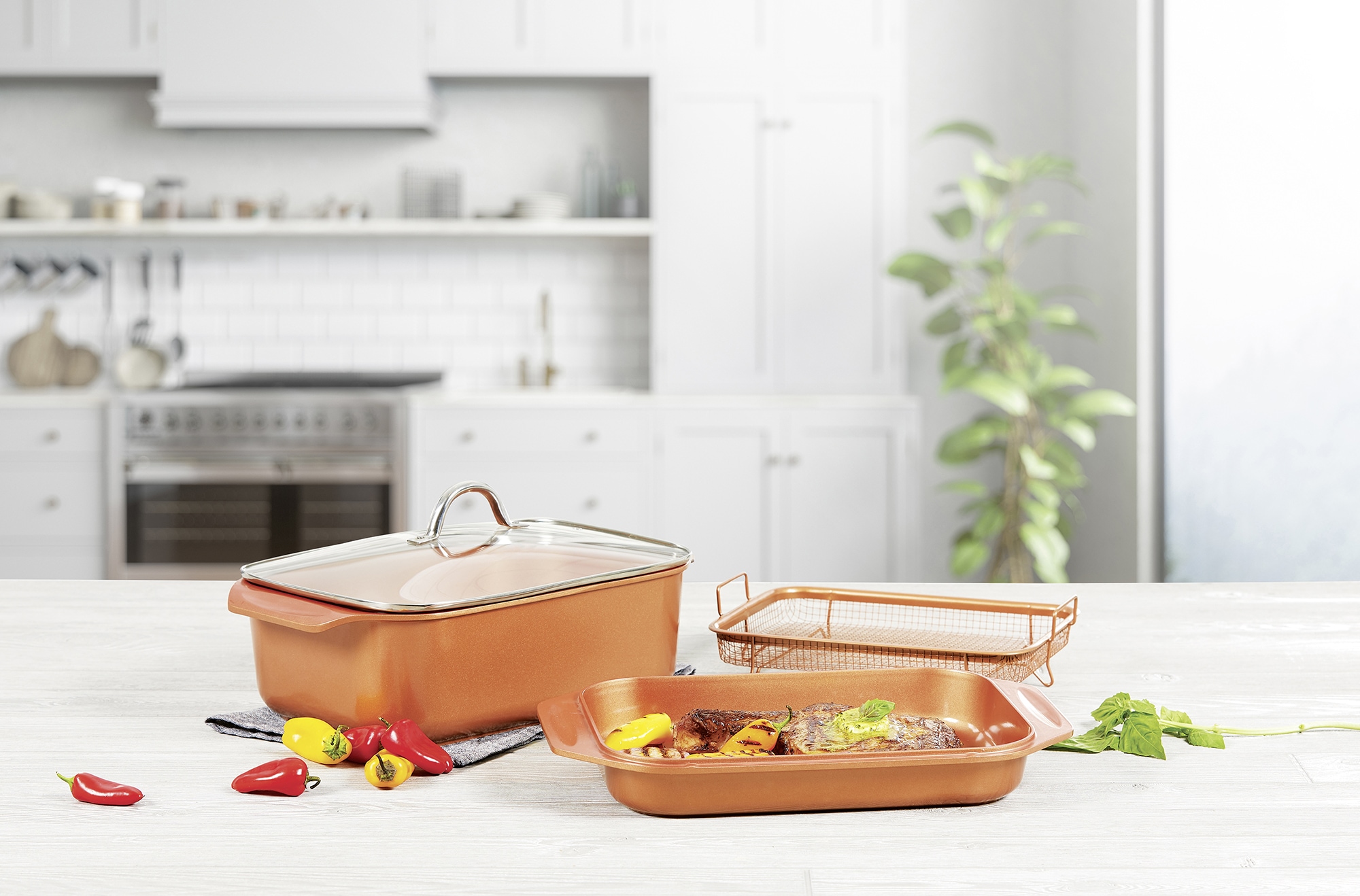 LIVINGTON Bräter »Cooperline Wonder Cooker Deluxe«, Aluminium, Induktion