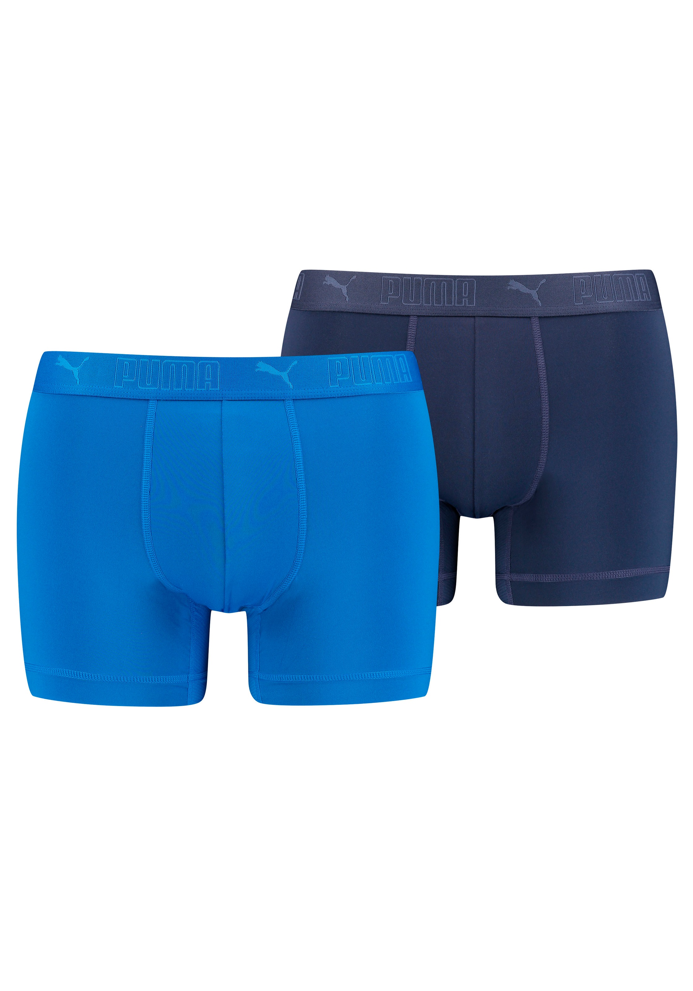 PUMA Boxershorts »PUMA MEN SPORT MICROFIBER BOXERS 2P« Packung, 2er Pack, mit Logo-Bund