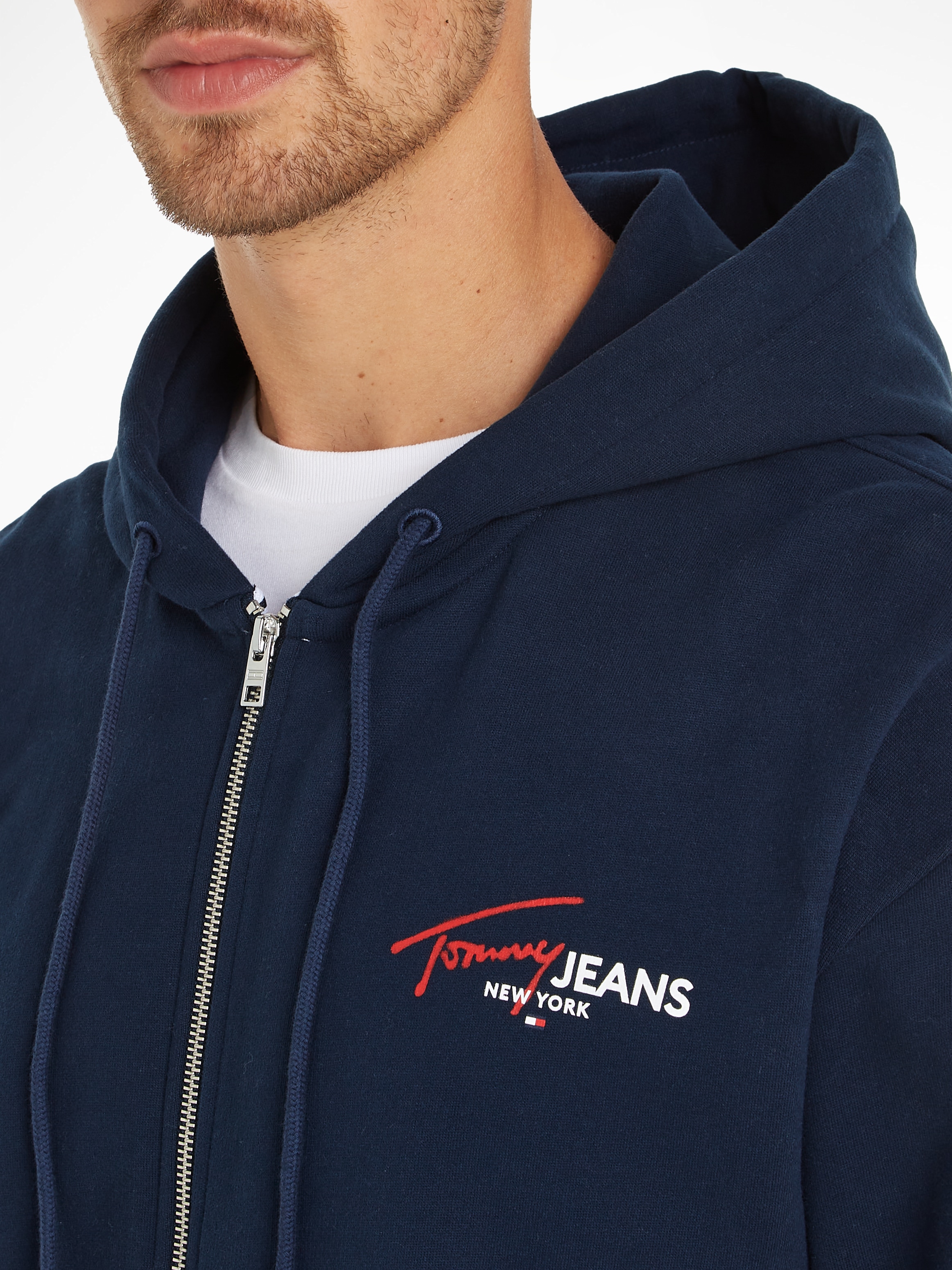 Tommy Jeans Kapuzensweatjacke »TJM RLX COLOR POP SPRAY HOOD EX«, mit grossem Print auf dem Rücken