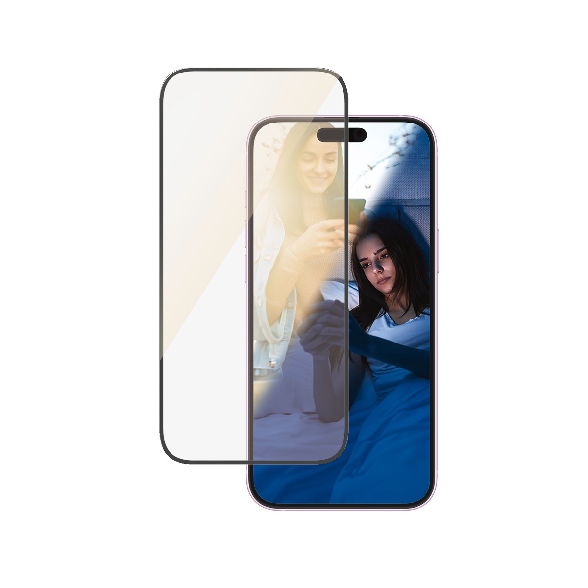 PanzerGlass Displayschutzglas »EyeCare Screen Protection«, für Apple iPhone 16 Plus-Apple iPhone 15 Plus, Displayschutzfolie, Schutzfolie, Bildschirmschutz, kratz- & stossfest