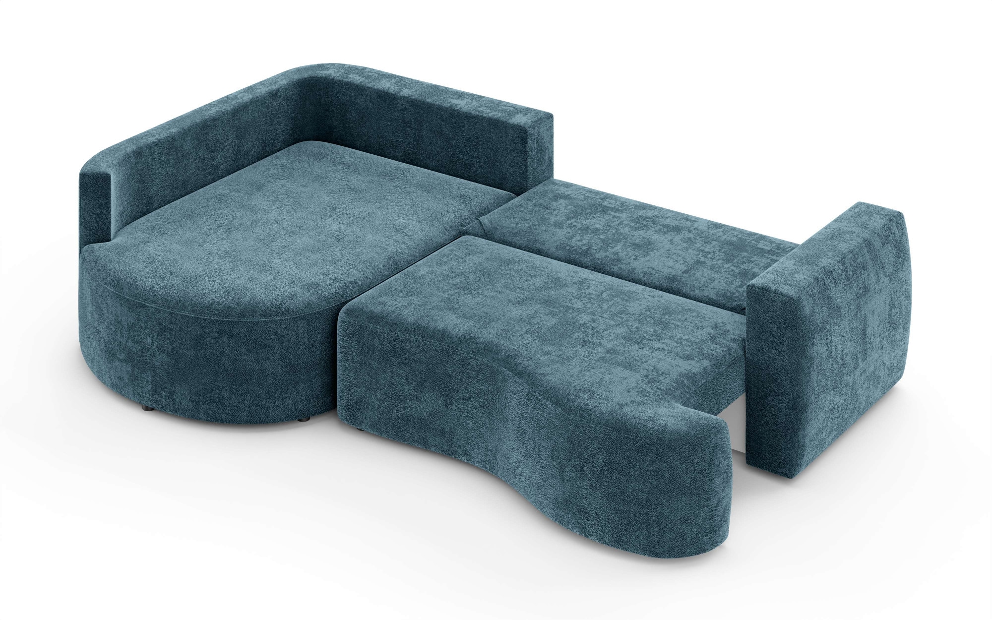 INOSIGN Ecksofa »Kahekili, Schlafsofa mit Bettkasten, Masse B/T/H: 255/181/90/ cm«, L-Form mit Wellenunterfederung, 7 Rückenkissen und 2 Zierkissen