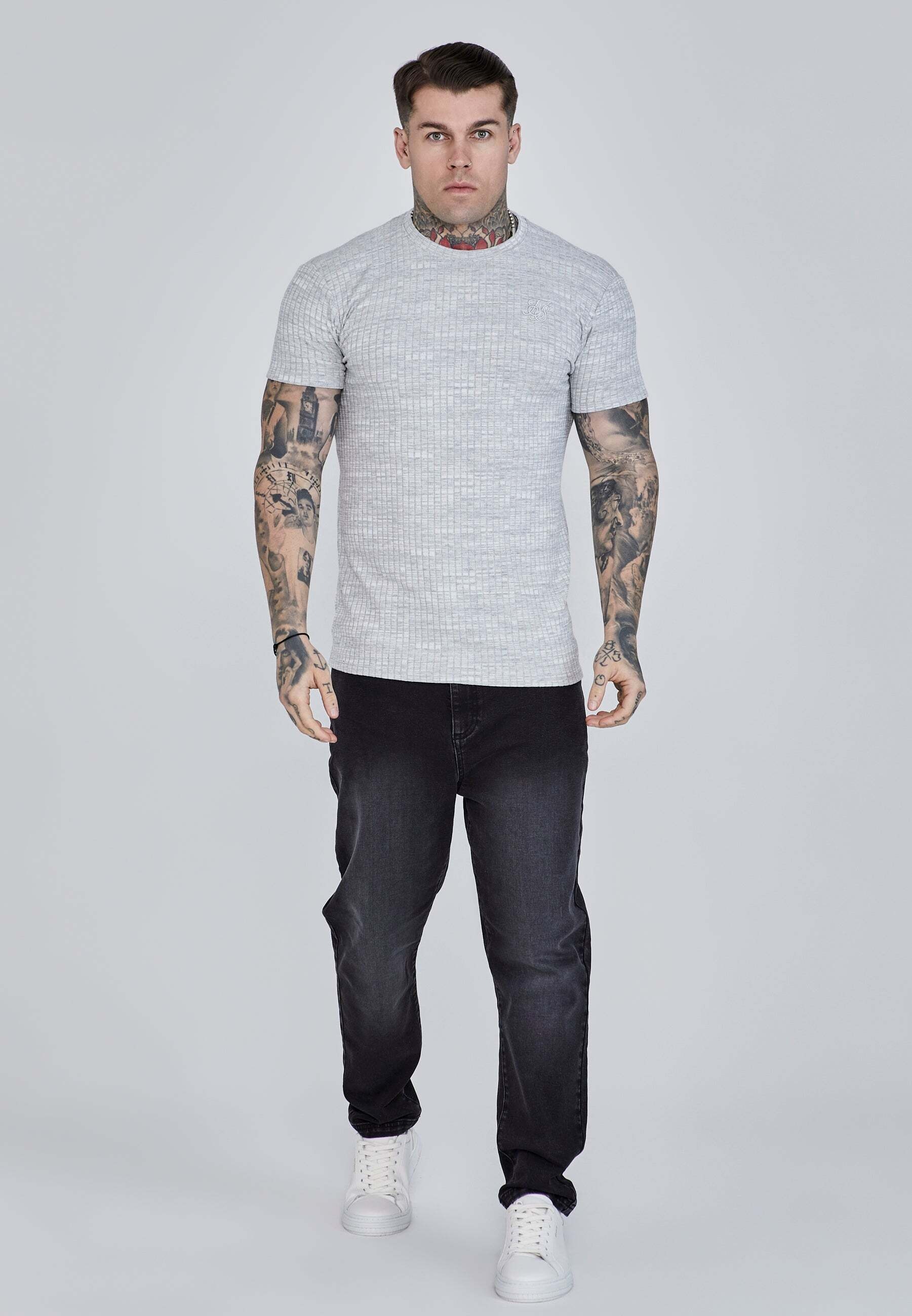 Siksilk T-Shirt »Siksilk T-Shirt Rib Knit T-Shirt«
