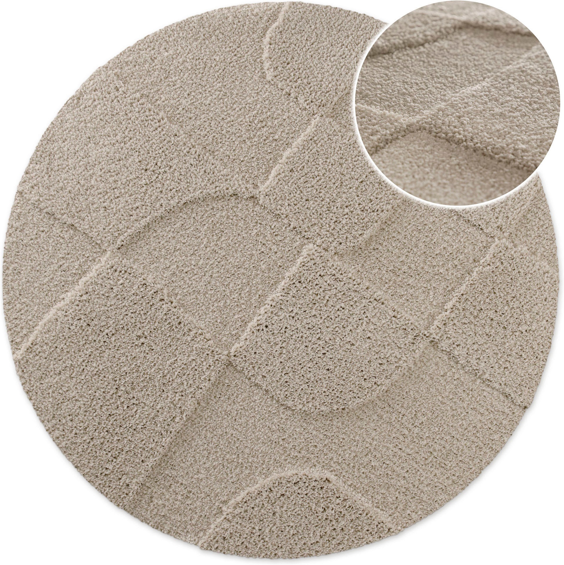 Wecon home Badematte "Davie" Höhe 25 mm rutschhemmend beschichtet schnell trocknend Badteppich, Hoch-Tief-Effekt, weich, rutschhemmend, waschbar, getuftet