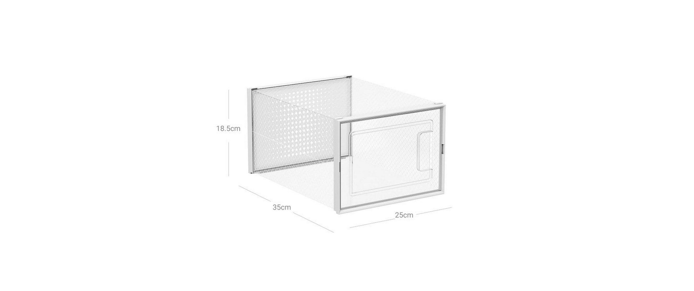 SONGMICS Schuhregal »Transparent/Weiss, 18er Set«