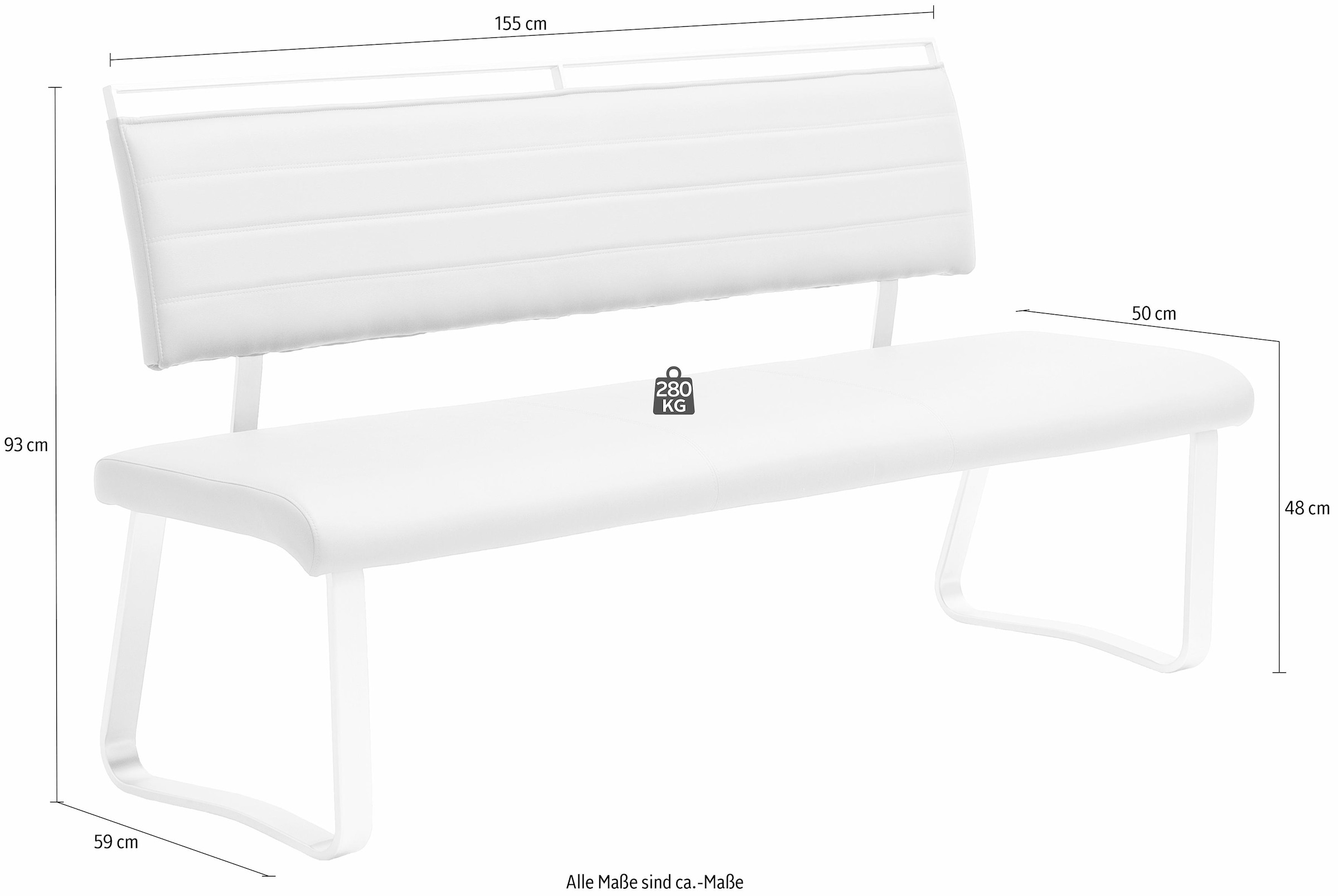 MCA furniture Polsterbank, bis 280 shoppen | Jelmoli-Versand Kg belastbar online