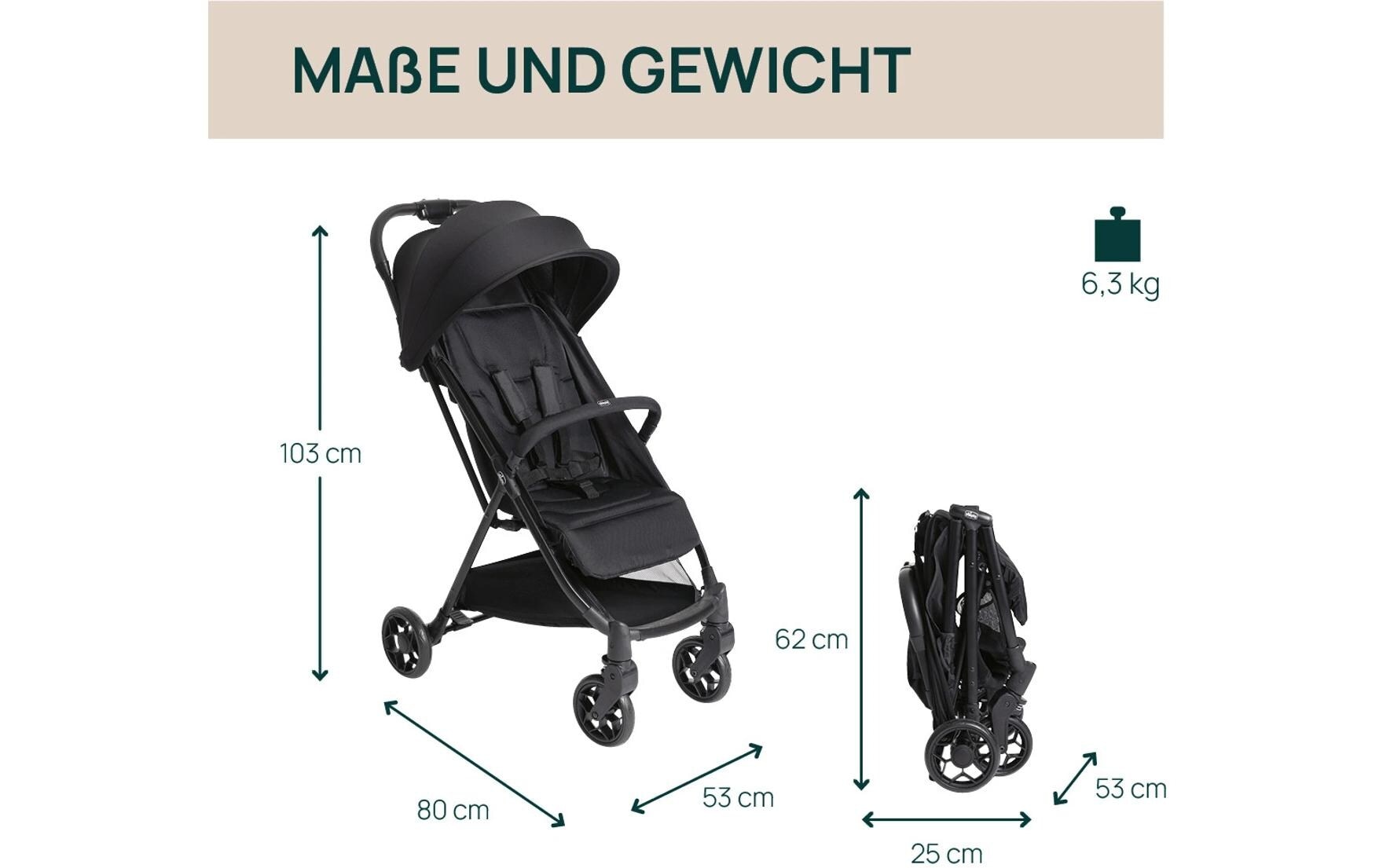 Chicco Kinder-Buggy »Urbino Black«, 22 kg