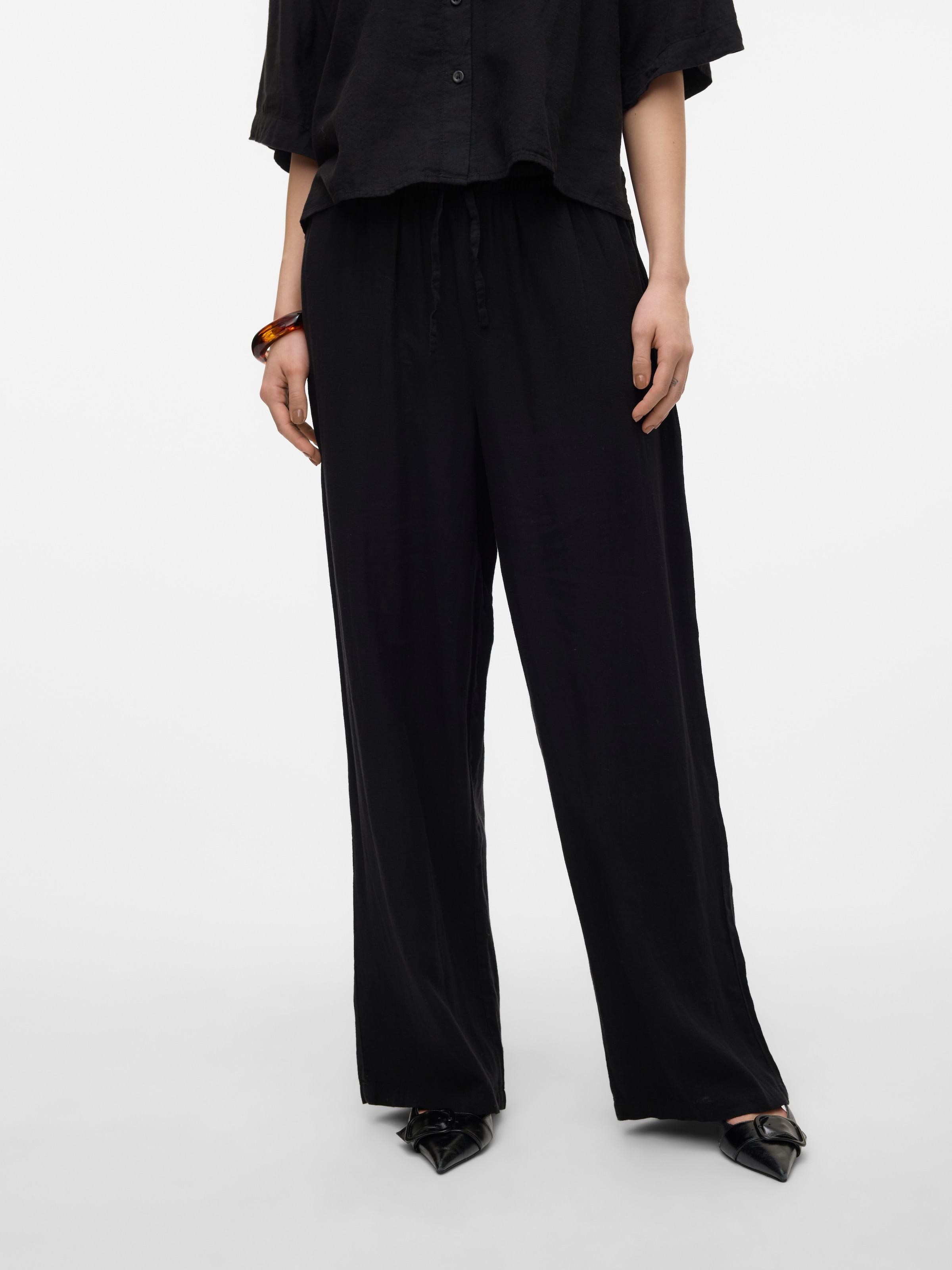 Vero Moda Schlupfhose »VMLINN LINEN PANTS WVN NOOS«, Sommerhose, mit Leinen