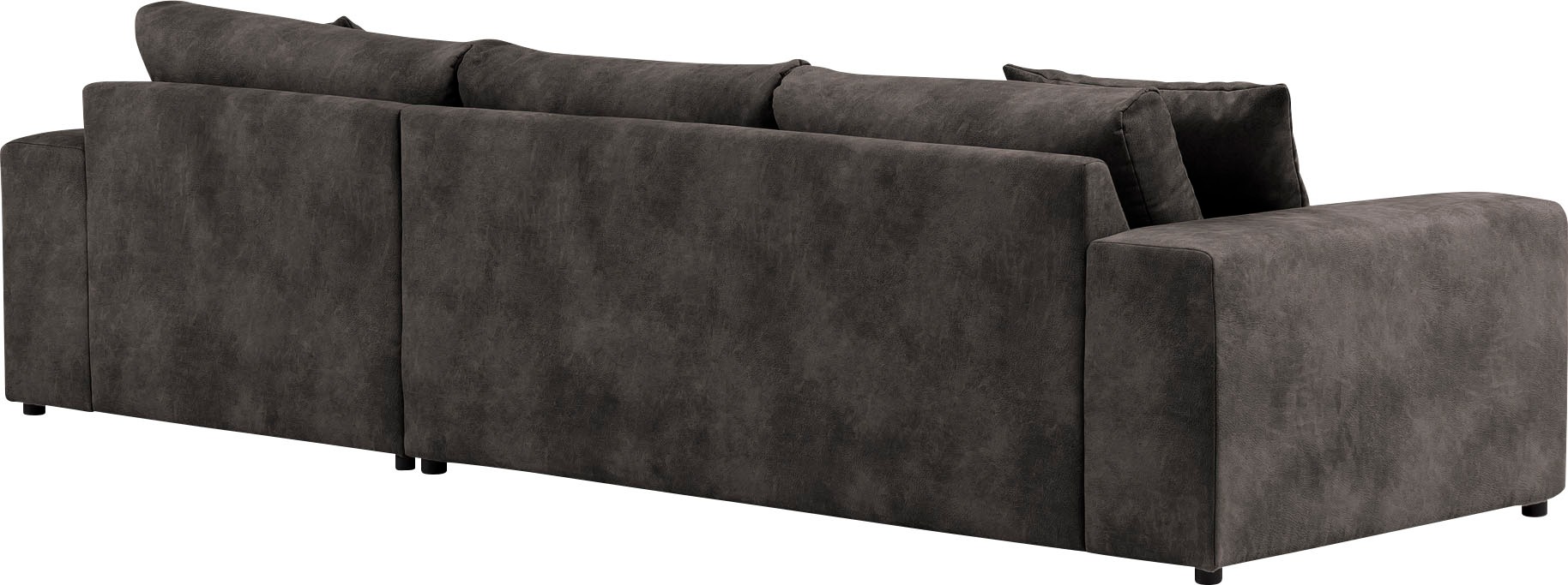 andas Ecksofa »SLEETLAND XXL in Samtvelours oder Vintage-Leder-Optik, L-Form,«, besonders gross und bequem