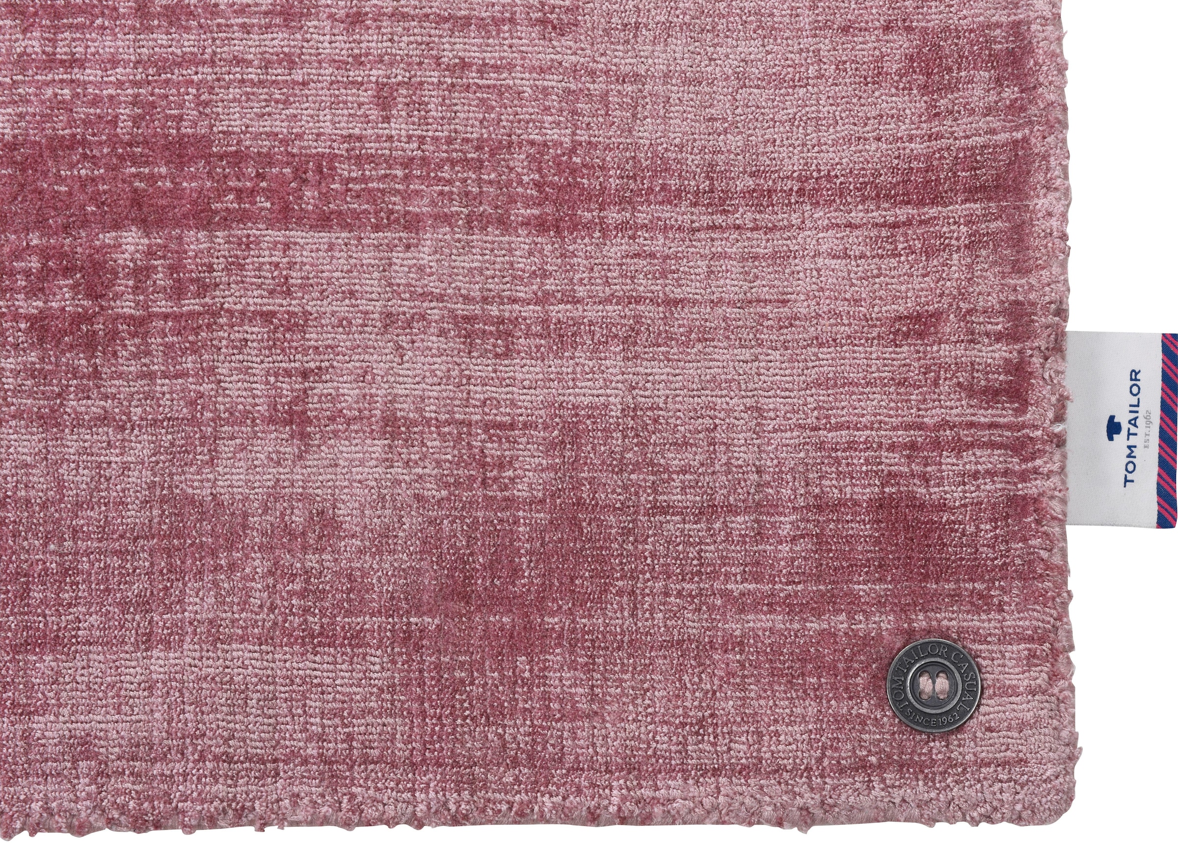 TOM TAILOR HOME Teppich »Shine uni«, rechteckig, 8 mm Höhe, Handweb Teppich, 100% Viskose, handgewebt, mit elegantem Schimmer