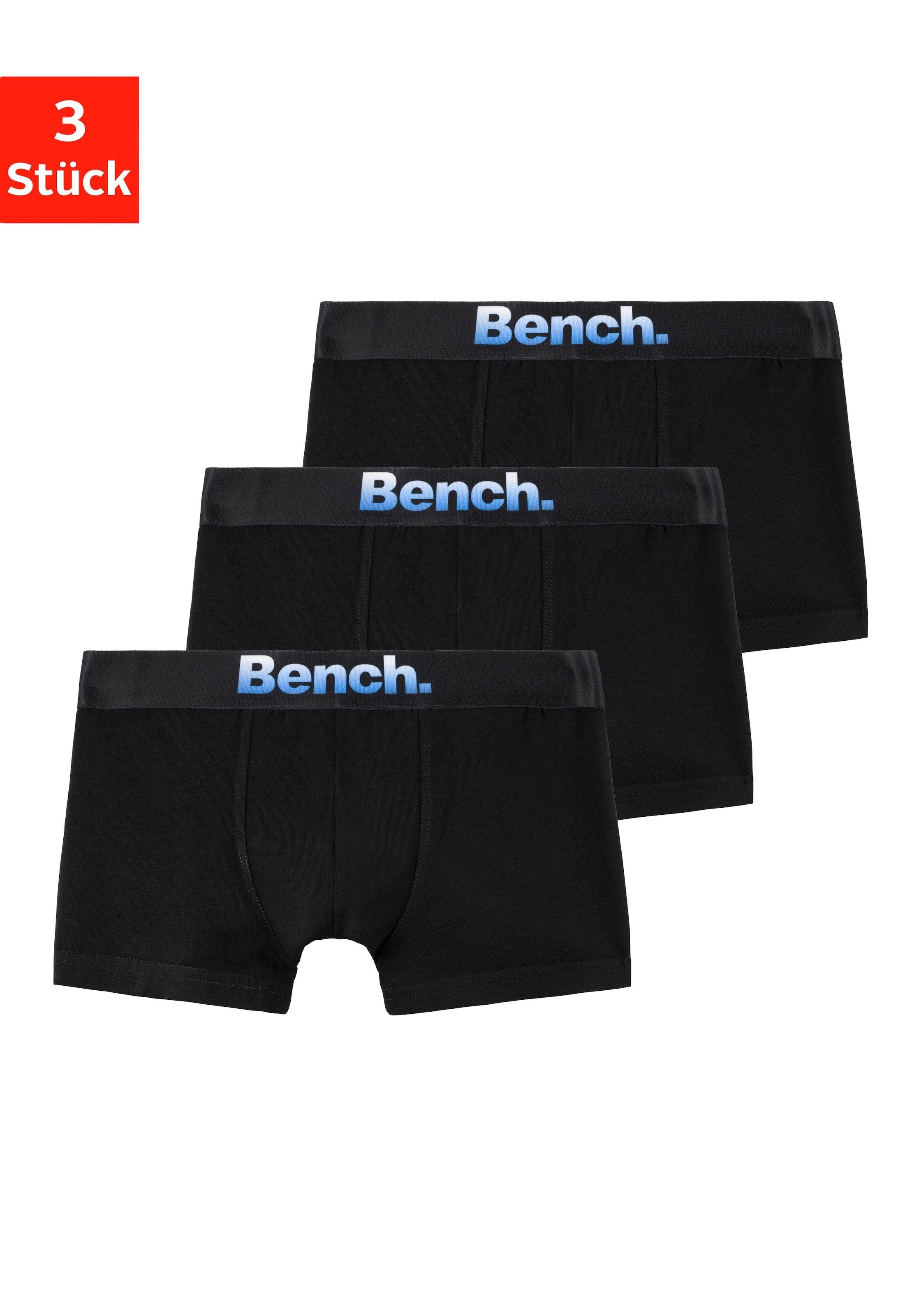 Bench. Boxer »Boxershorts für Herren«, (Packung, 3 St.), für Jungen mit Markenlogo vorn