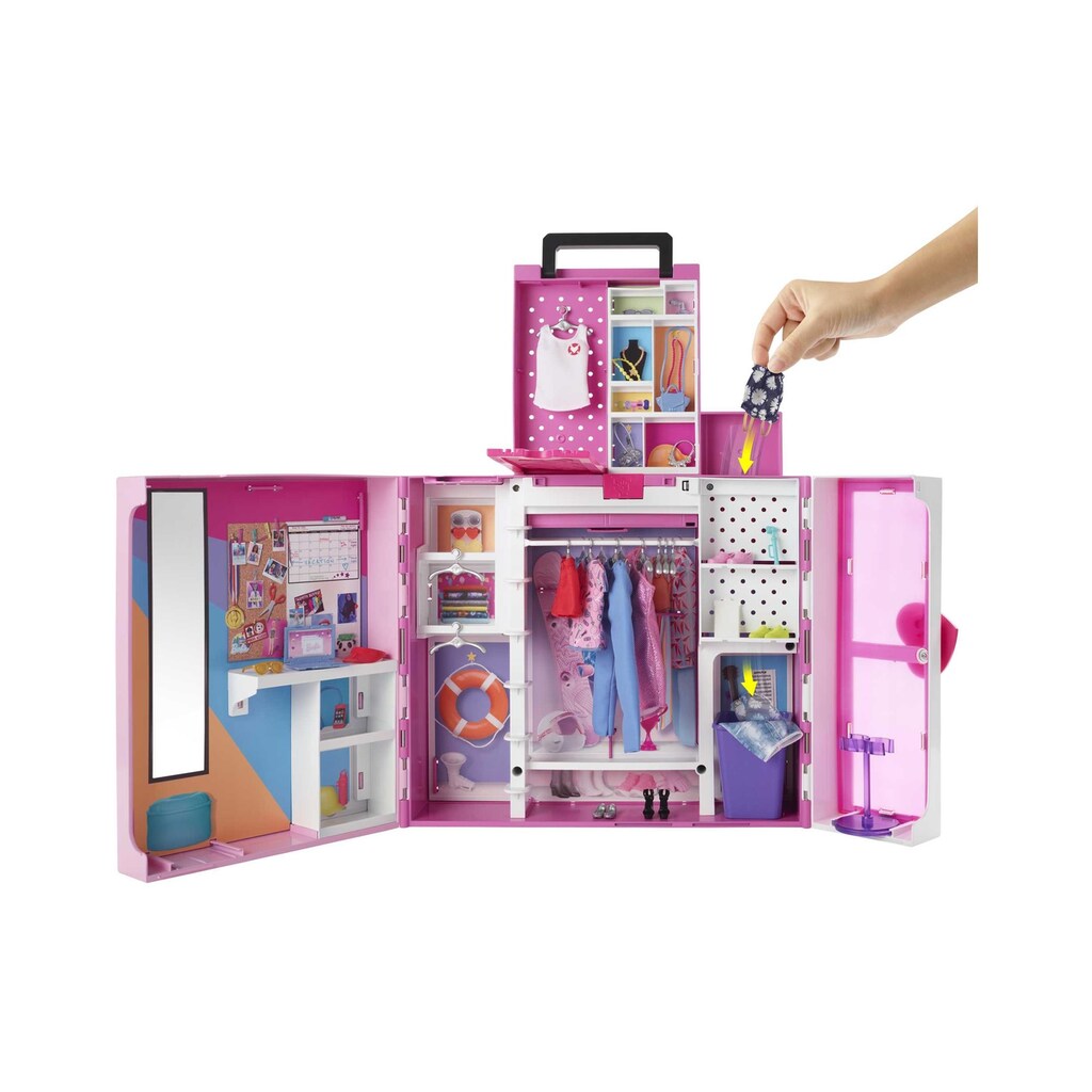 Barbie Puppenhaus »Zubehör Traumkleiderschrank mit Moden & Accessoires«