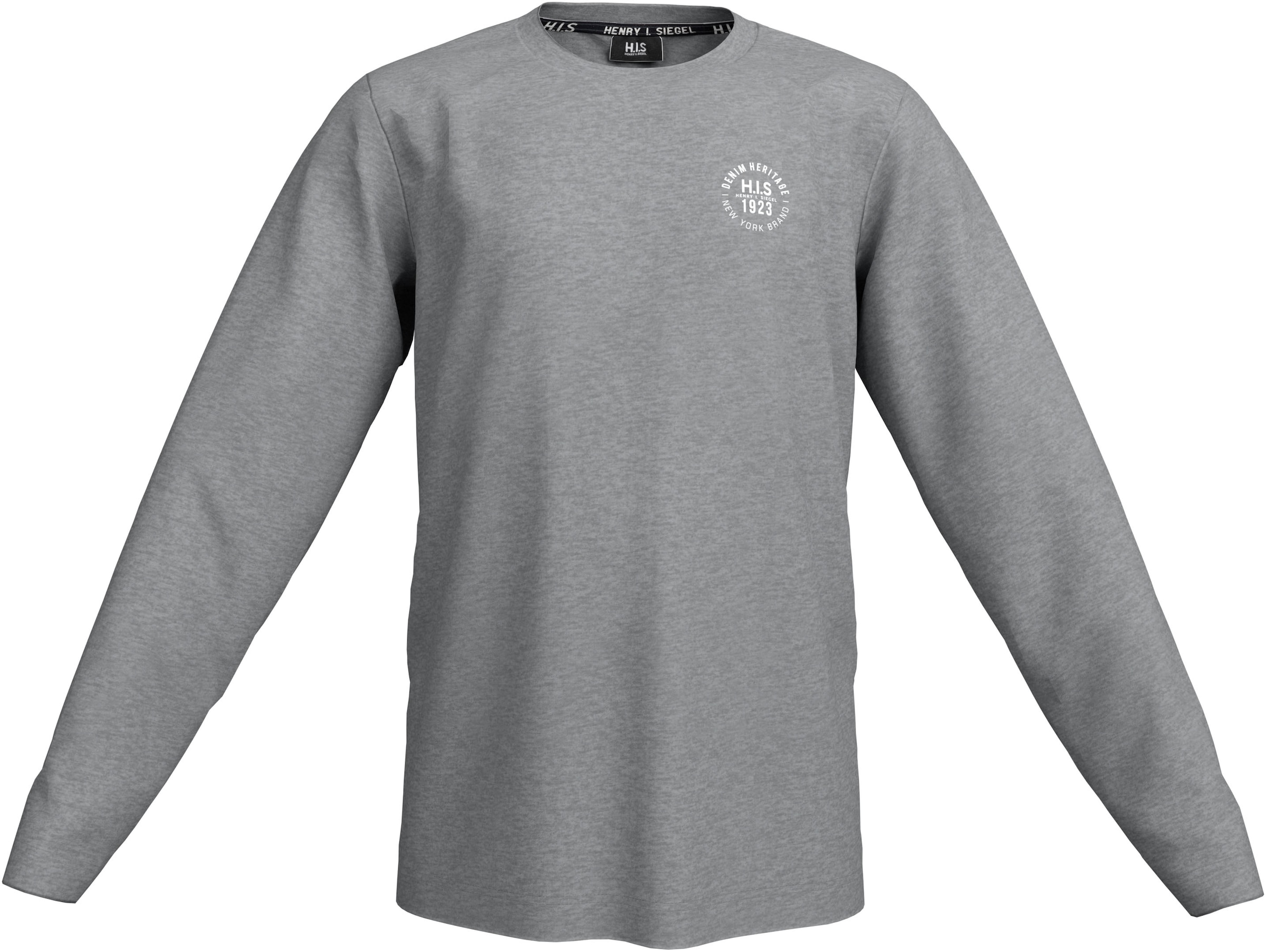 H.I.S Langarmshirt »2er Pack Shirts mit Logoprint«, (Packung, 2 tlg., 2), NEU: HIS für TEENS! 2er Pack Shirts
