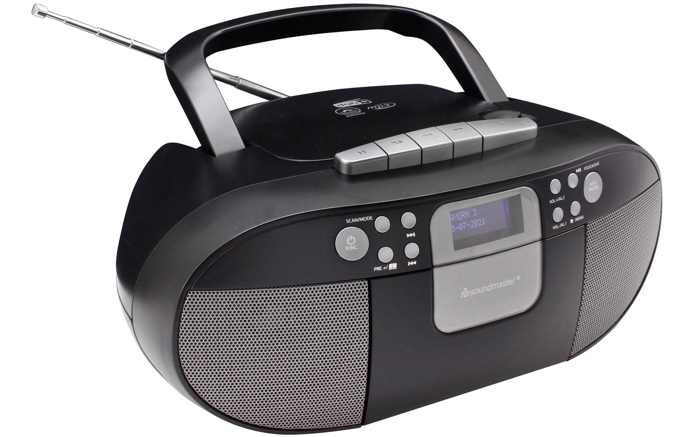 Soundmaster Digitalradio (DAB+) »Boombox SCD7800 Schwarz«, (Digitalradio (DAB+)-FM-Tuner)