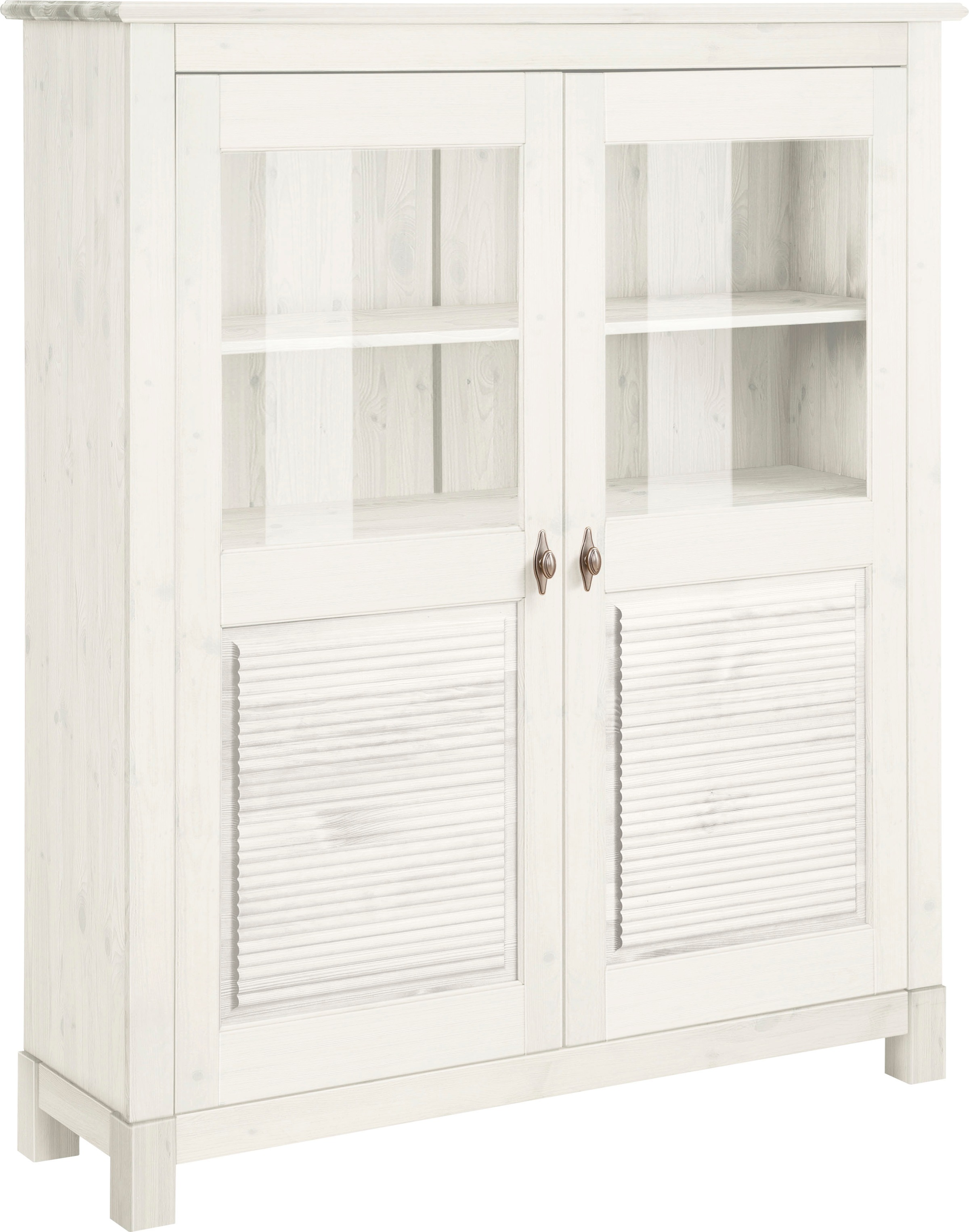 GOODproduct Highboard "Rauna" Vitrine, Breite 111,6 cm, aus massiver Kiefer