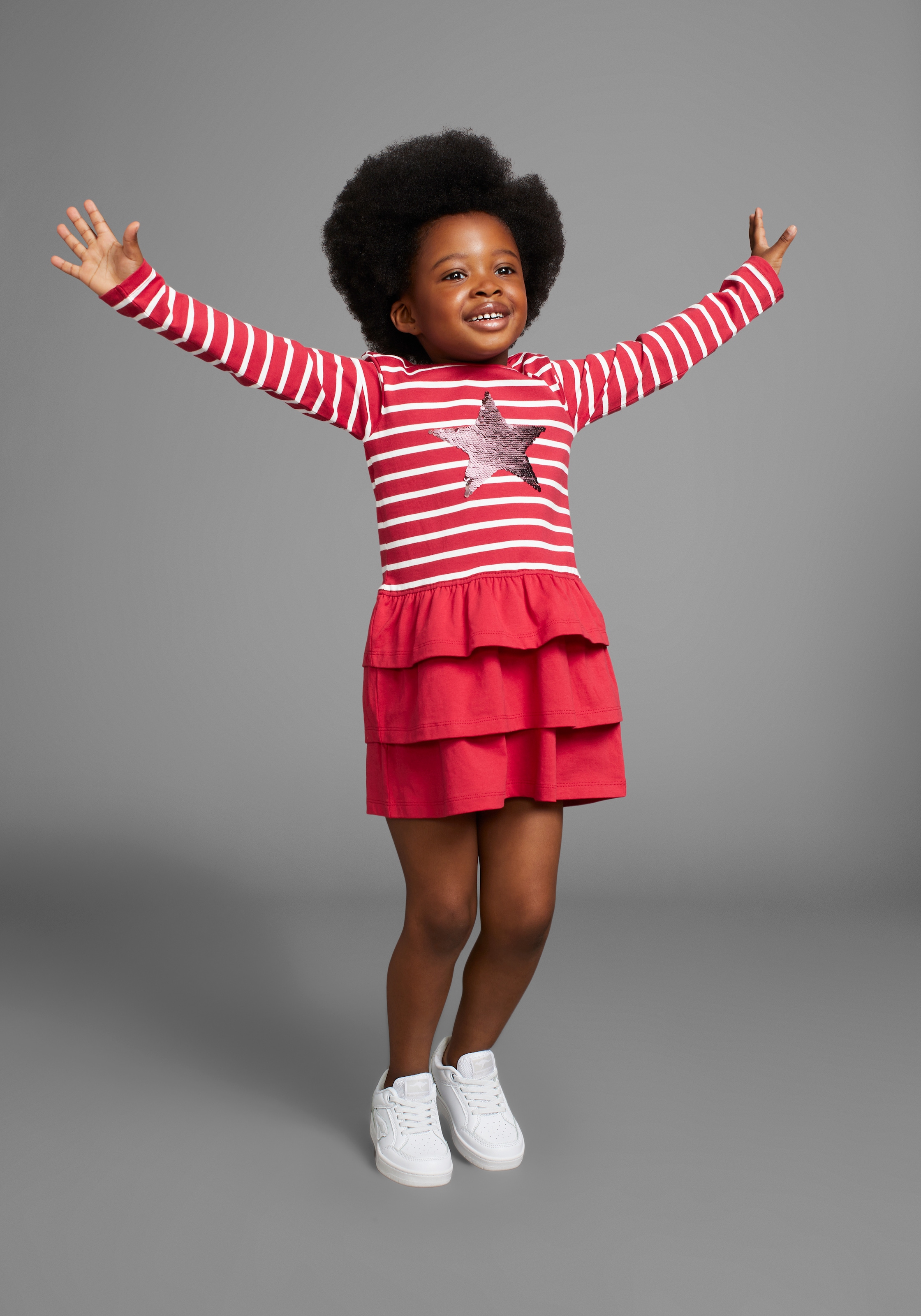 KIDSWORLD Jerseykleid »für kleine Mädchen«, für Partys und besondere Anlässe, kniefreie Länge, modischer Stil