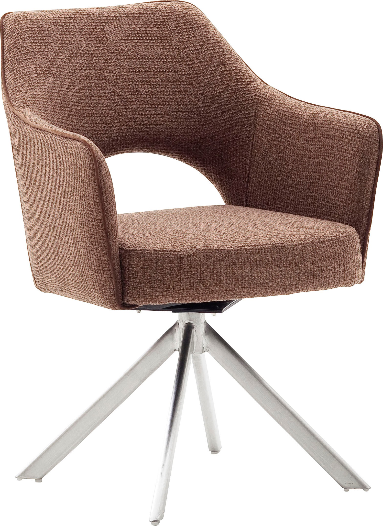 MCA furniture 4-Fussstuhl »Tonala«, (Set), 2 St., Velourstoff grob, (2er-Set), 180° drehbar, Belastbarkeit 120 kg, Sitzhöhe ca. 49 cm