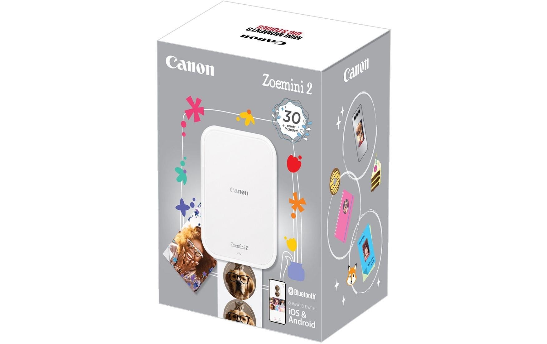 Canon Fotodrucker »Zoemini 2 Perlweiss + 30 Fotopapiere + Tasche«
