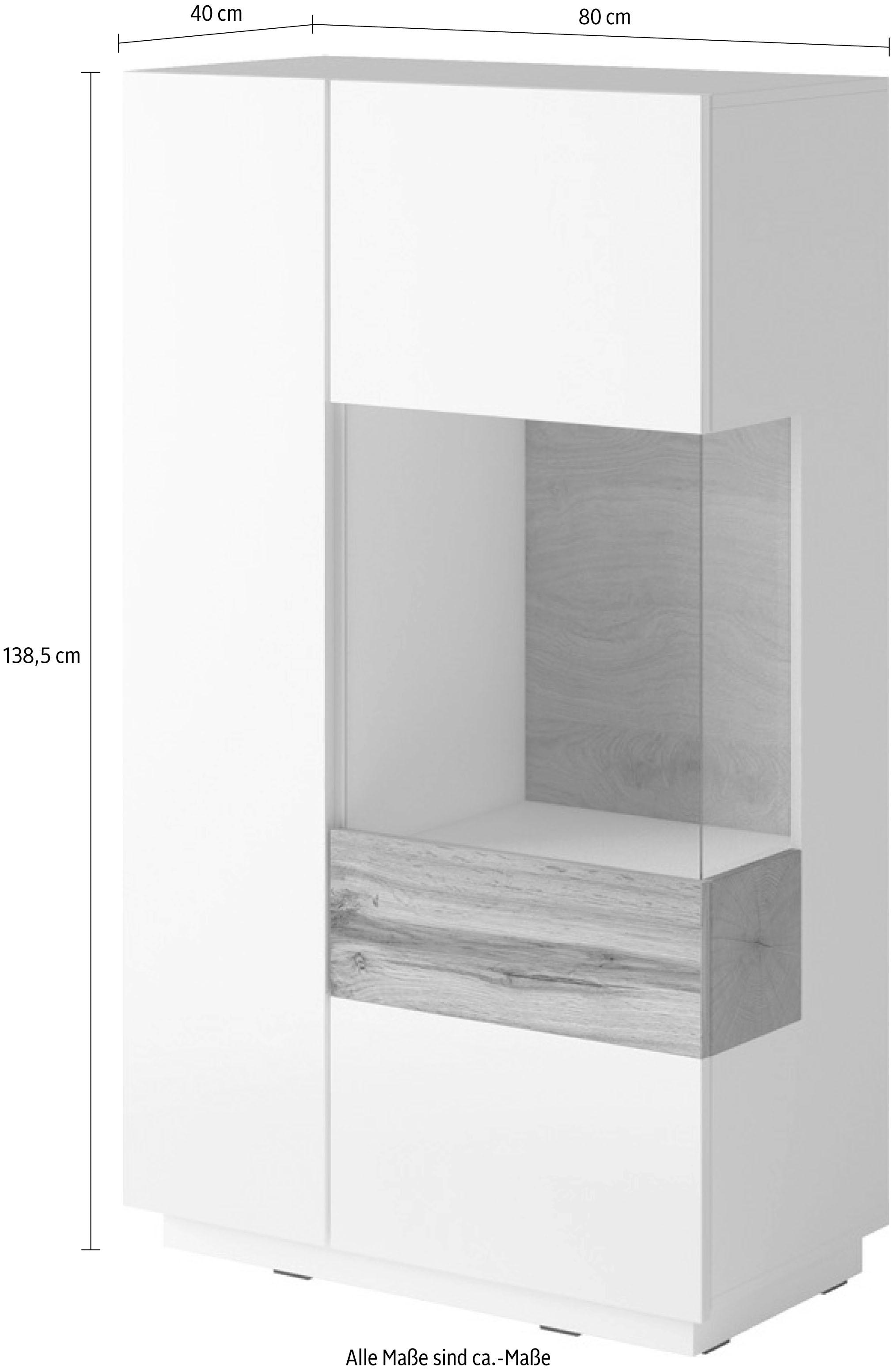 INOSIGN Vitrine »SILKE«, Höhe 138,5 cm