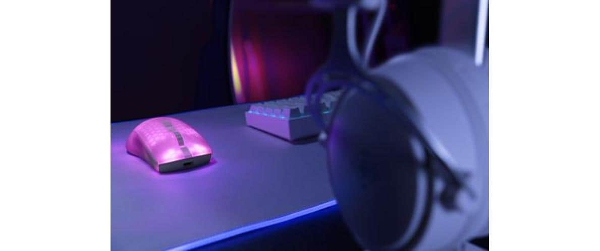 DELTACO Gaming-Maus »GAM-145-W Weiss/Trasparent«, Bluetooth