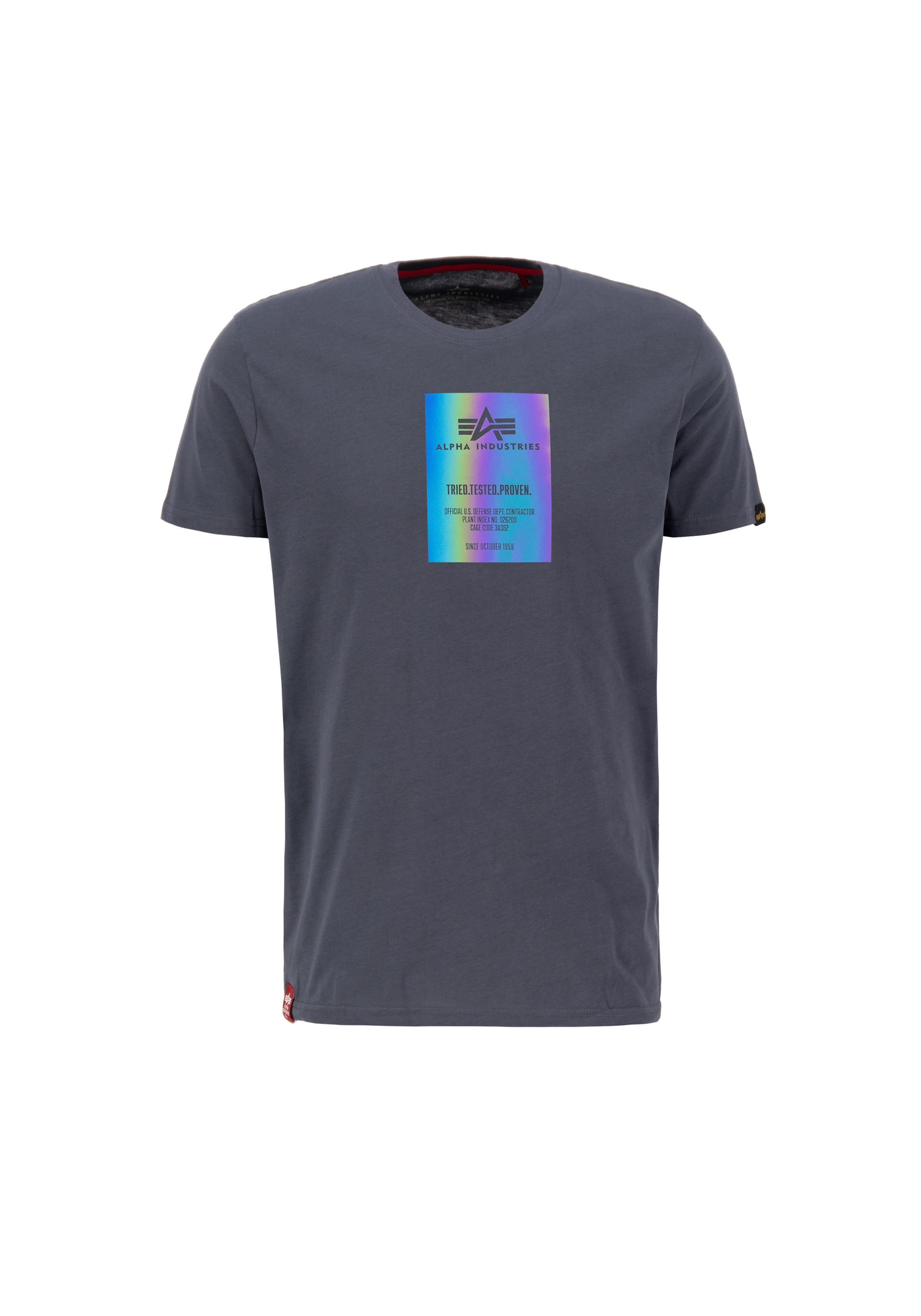 Alpha Industries T-Shirt »Alpha Industries Men - T-Shirts Rainbow Reflective Label T-Shirt«