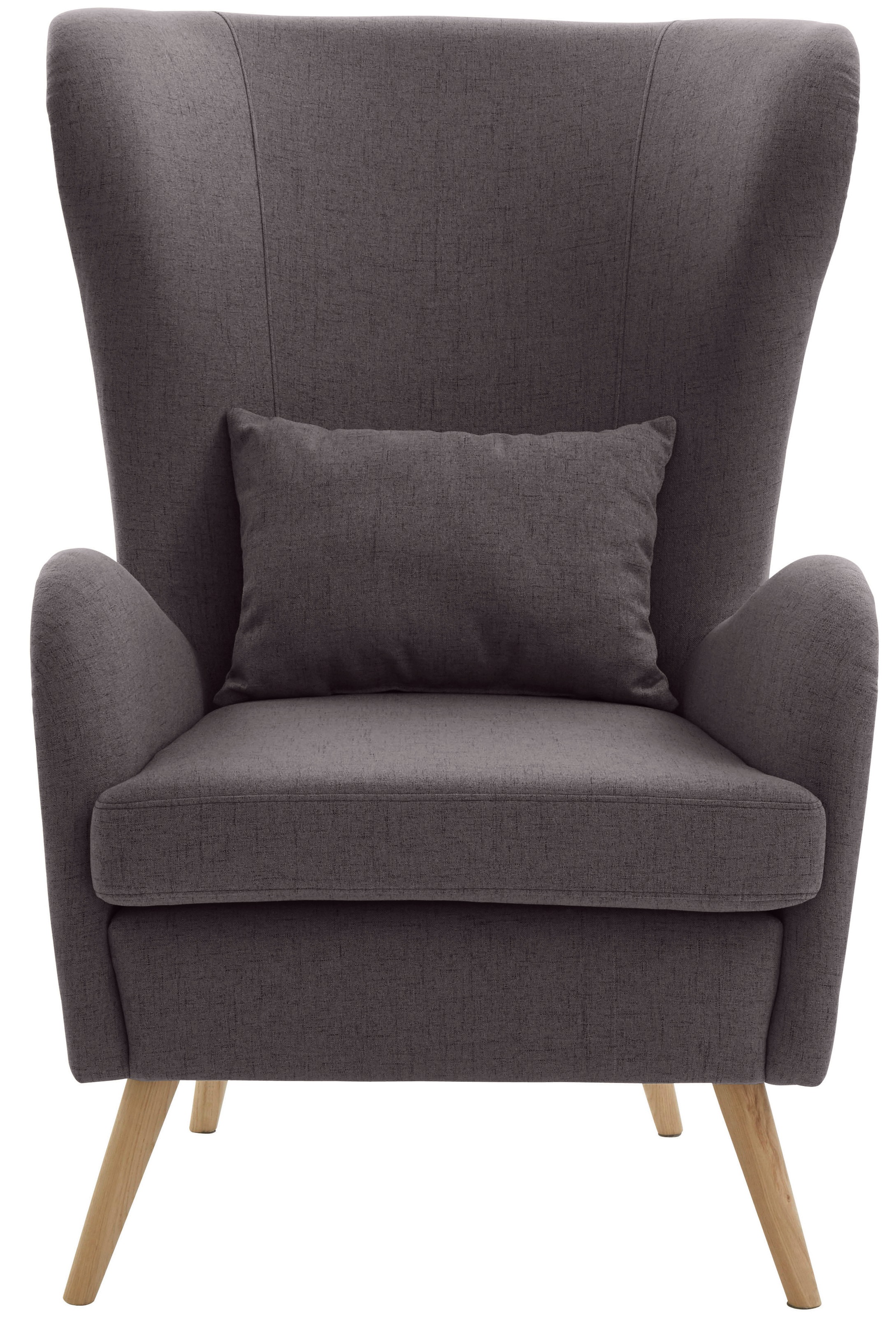 Guido Maria Kretschmer Home&Living Sessel »Salla auch in Fellimitat und Feincord, viele Bezugsarten, Ohrensessel«, wahlweise mit oder ohne Hocker; grosser Sessel: Masse B/T/H: 78/94/118cm