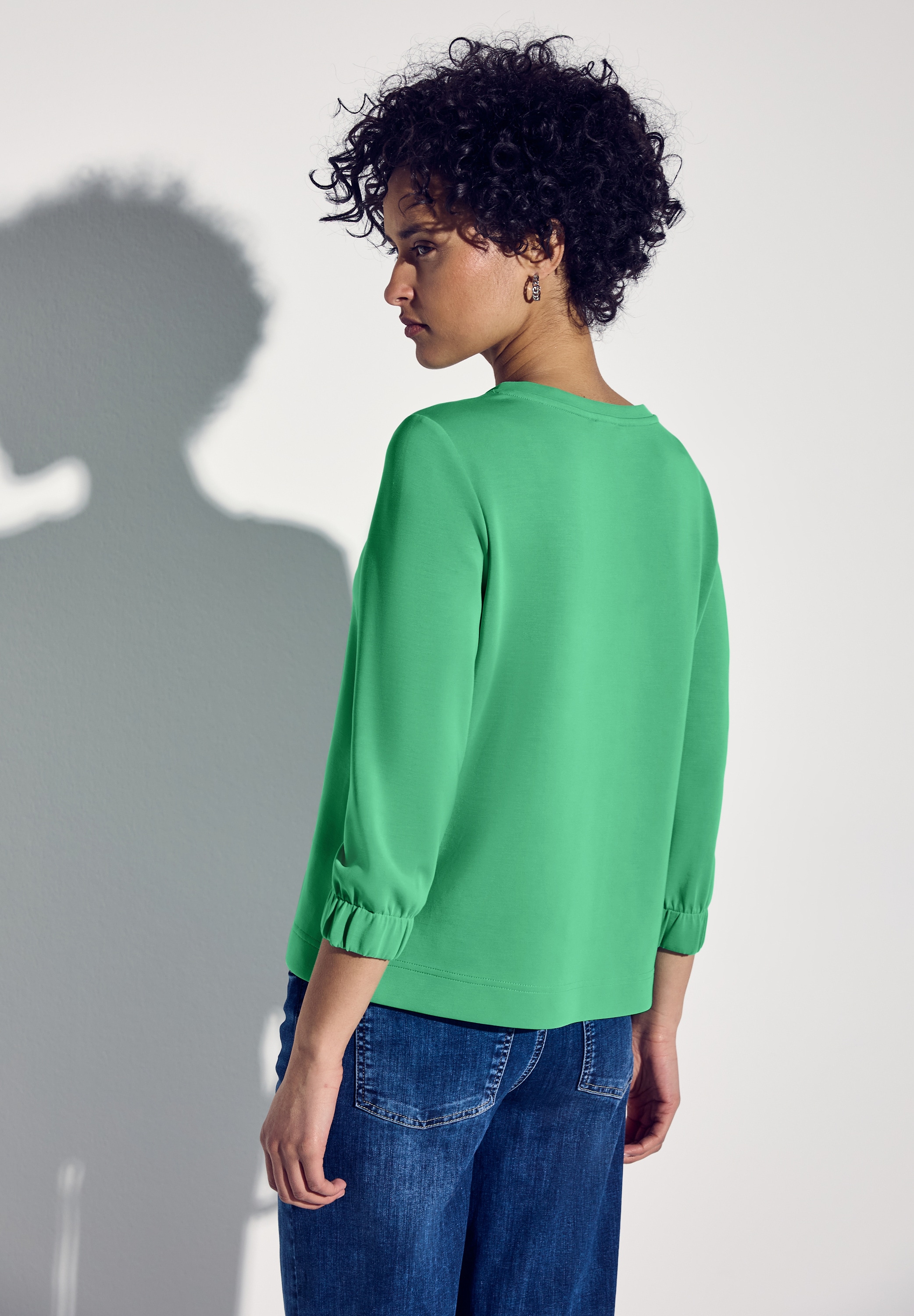 STREET ONE Sweater, mit 3/4-Arm mit elastischen Bündchen