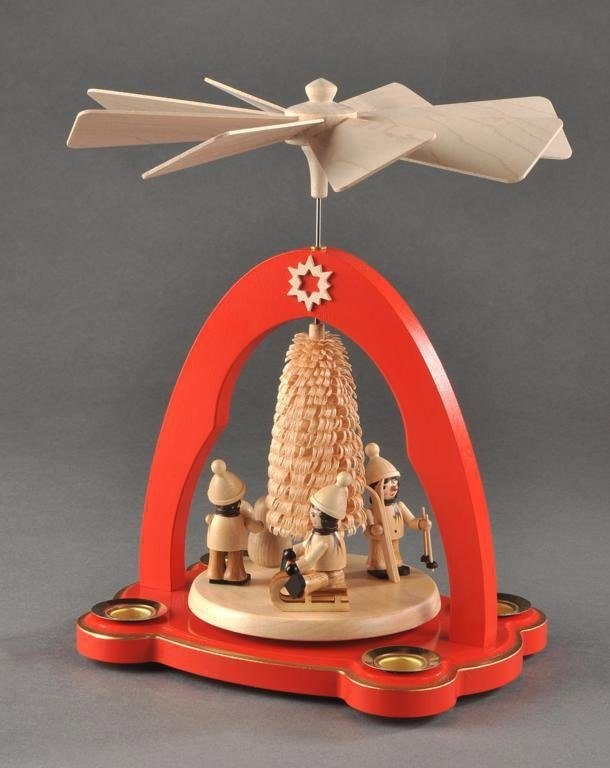 Albin Preissler Weihnachtspyramide »Tischpyramide - Winterkinder,  Weihnachtsdeko rot« online